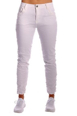 Charis Moda Bootcut-Jeans "Bianca" Jeans One Button Zipper 5 Pocket Summerstyle