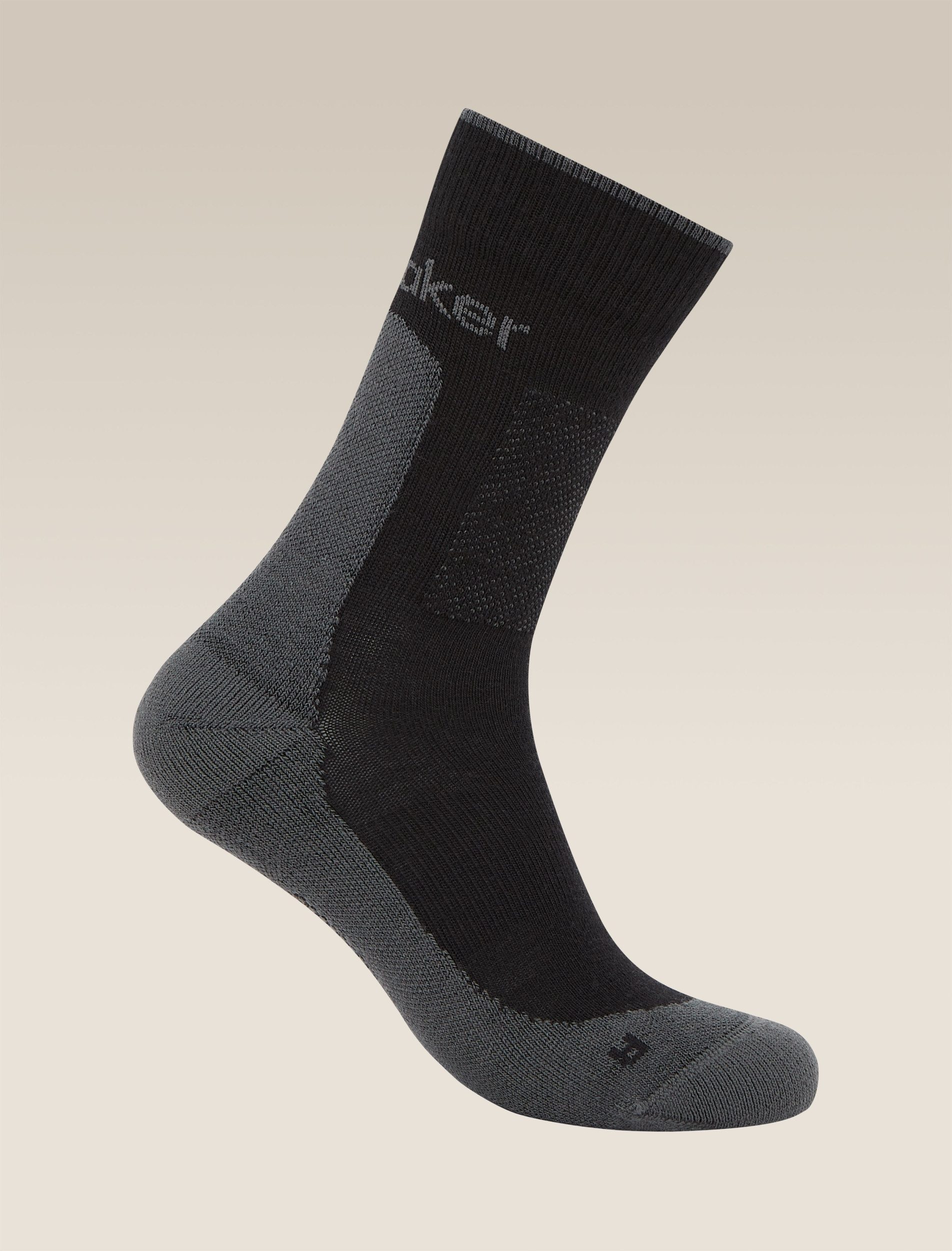 Icebreaker Sportsocken Men Merino Hike+ Medium Crew BLACK/OBSIDIAN