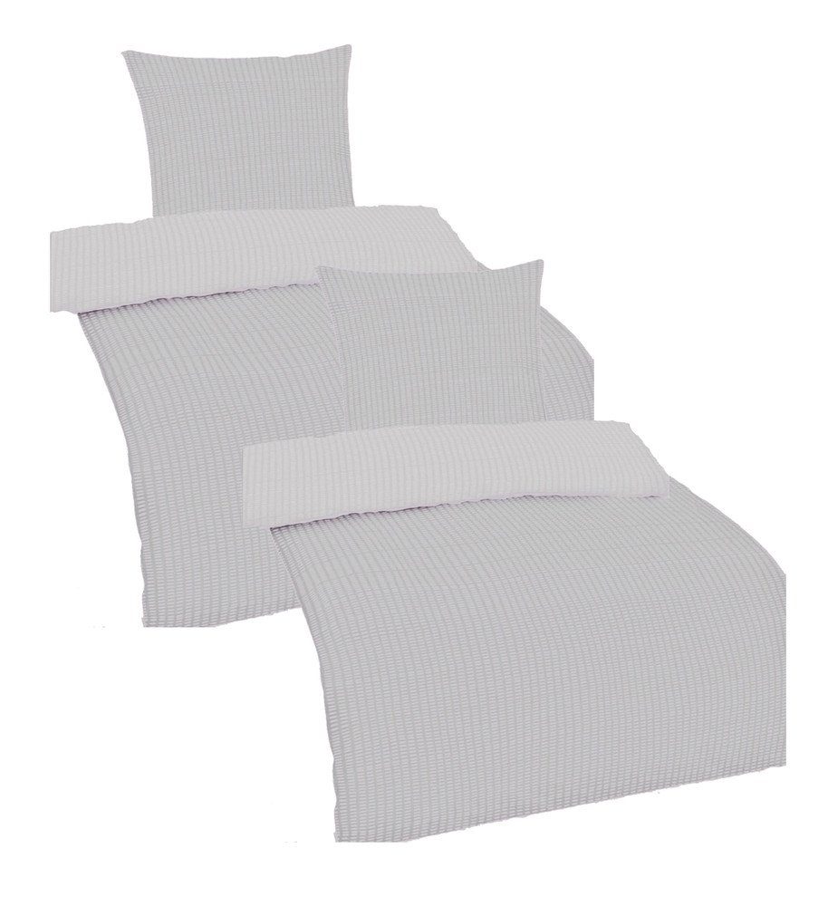 Casa Colori Bettwäsche Seersucker 135x200 Reißverschluss günstig online kaufen