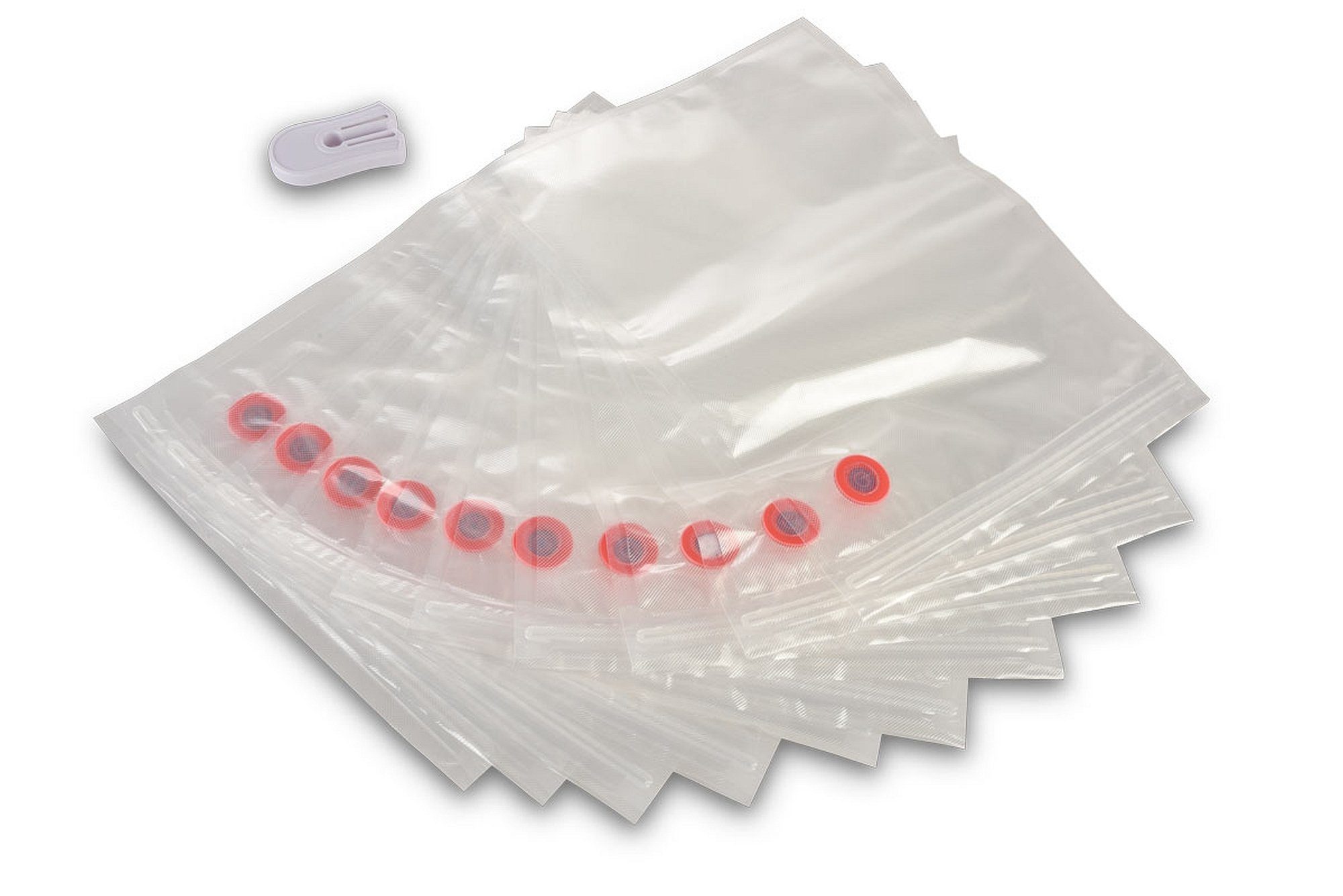 SOLIS OF SWITZERLAND Vakuumierbeutel 10 Stück, 922.69, Zubehör für Vakuumierer, BPA-frei, Zip Verschluss, Dicke 150 - 170 µm, 26 x 35 cm