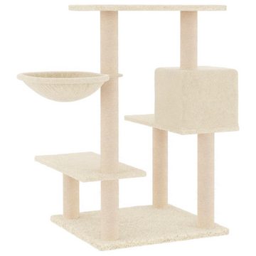 vidaXL Kratzbaum Kratzbaum mit Sisal-Kratzsäulen Creme 82,5 cm Katze Spielplatz Beschäf