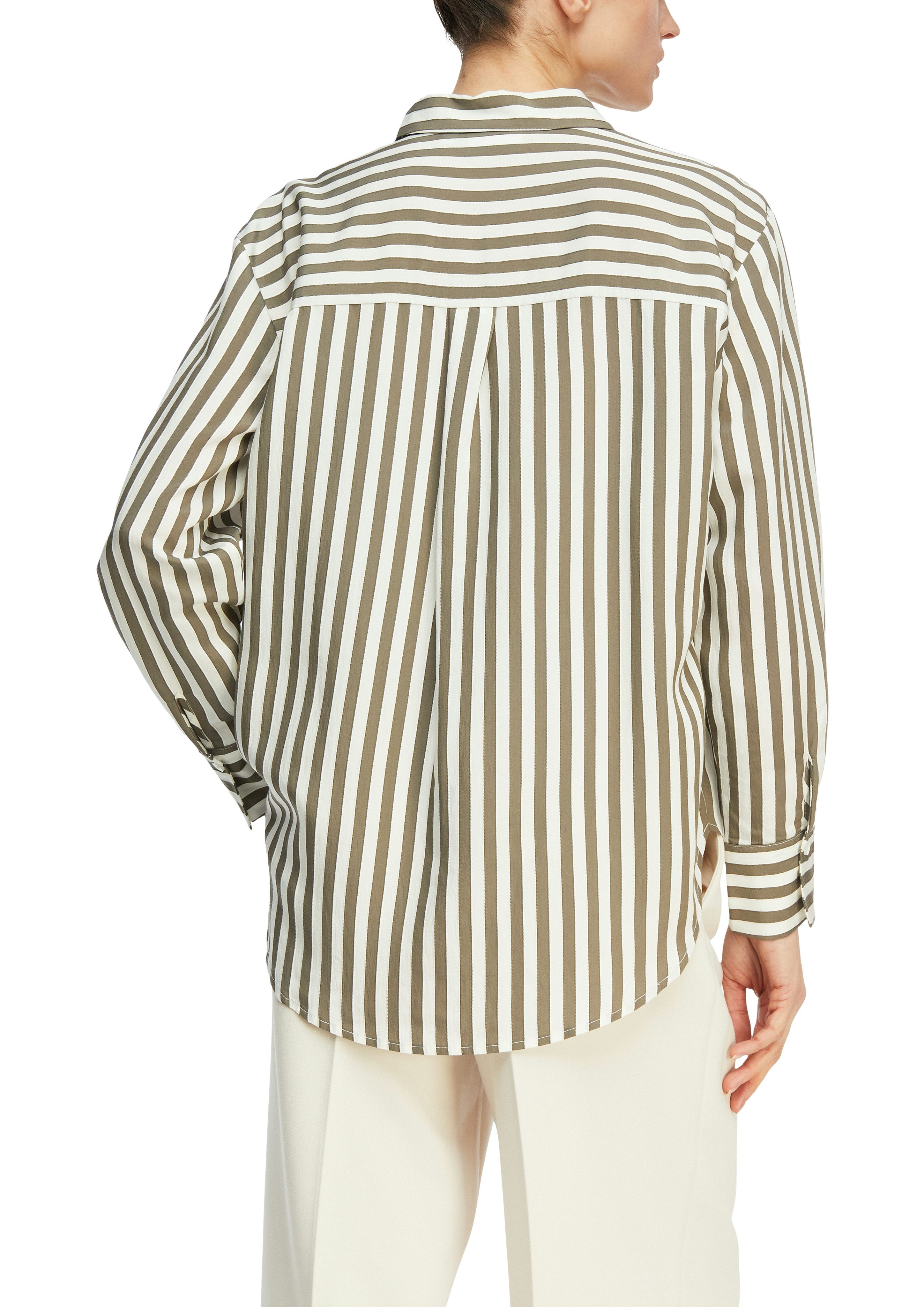 comma Hemdbluse mit Jacquardstreifen