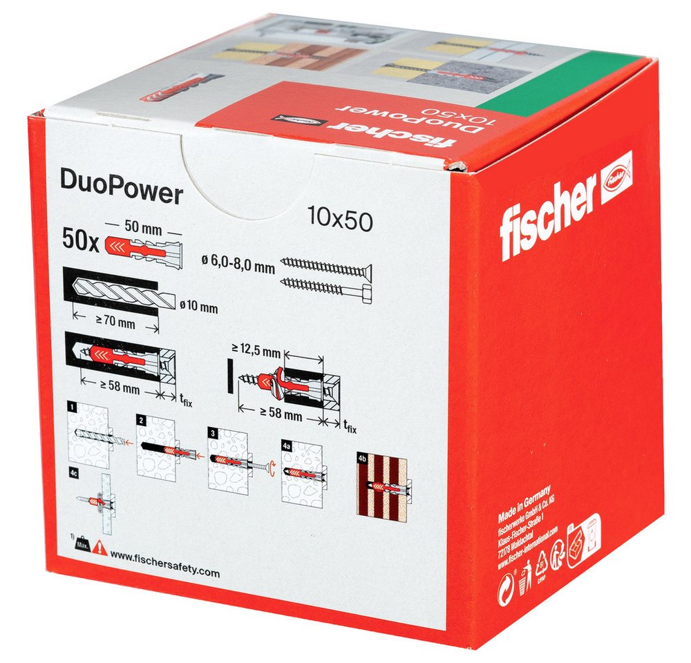 Thumbnail - Fischer Dübel-Set Fischer 535456 DUOPOWER 10x50 LD 2-Komponenten-Dübel 50 mm 10 mm 50 St