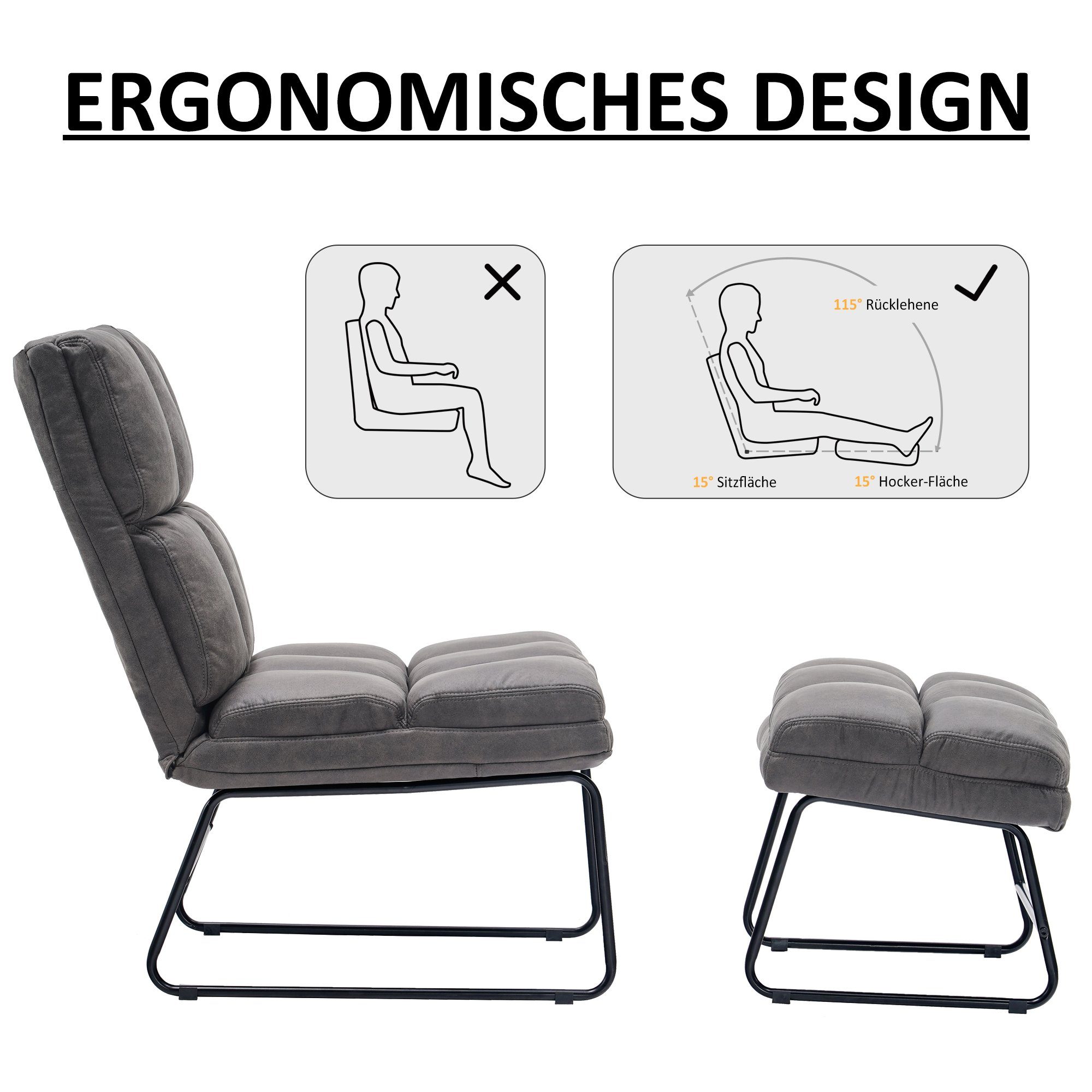 MCombo TV-Sessel MCombo Sessel mit Hocker günstig online kaufen