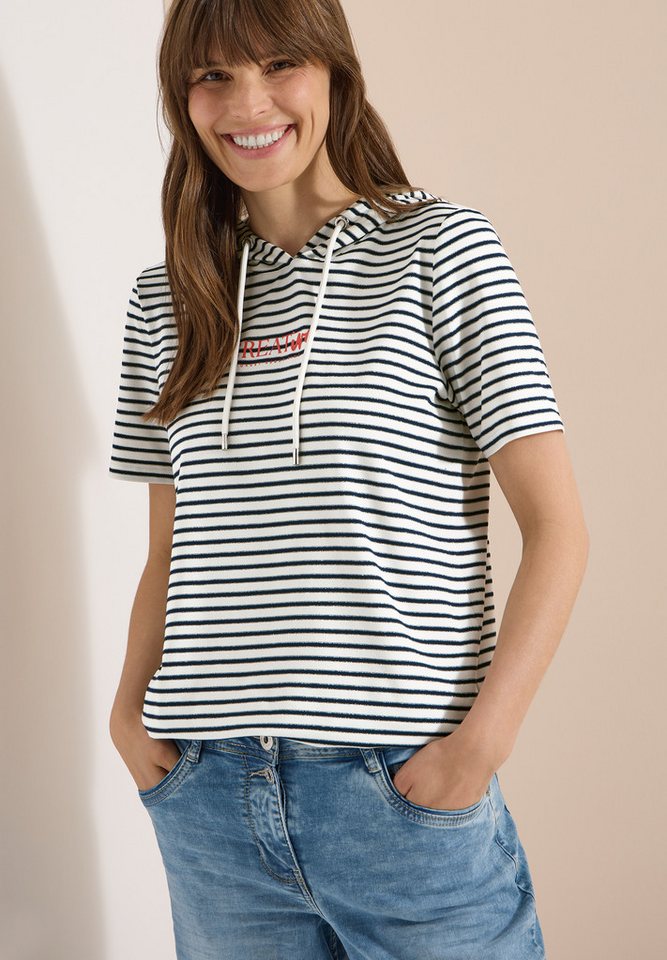 CECIL Kapuzenshirt mit Glitzer-Detail