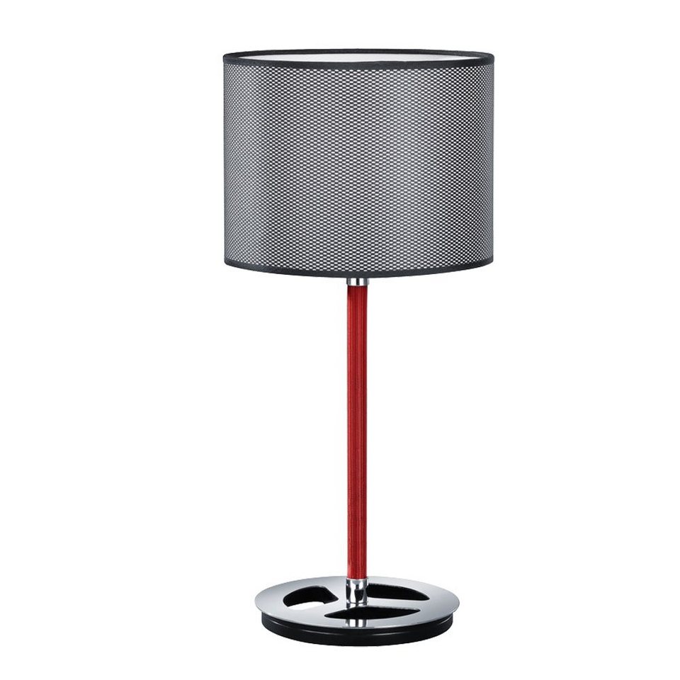 TRIO Leuchten Tischleuchte, Leuchtmittel nicht inklusive, Design Chrom  Tisch Leuchte Metall Kabel Schalter