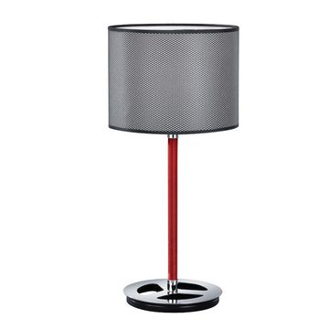 TRIO Leuchten Tischleuchte, Leuchtmittel nicht inklusive, Design Chrom Tisch Leuchte Metall Kabel Schalter