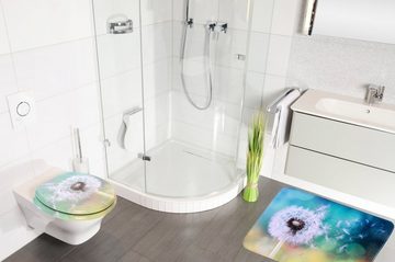 Sanilo Badaccessoire-Set Pusteblume, Komplett-Set, 3 tlg., bestehend aus WC-Sitz, Badteppich und Waschbeckenstöpsel