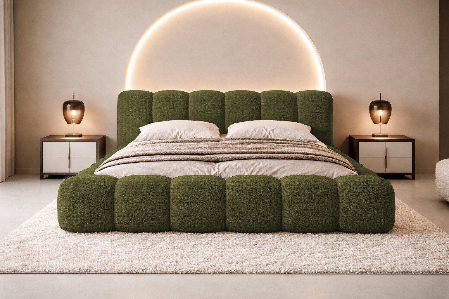 Compleo Polsterbett Designerbett, Wolkenbett, TOPSELLER, Modern Schlafzimmer, Made in EU, Wolkenbett modern