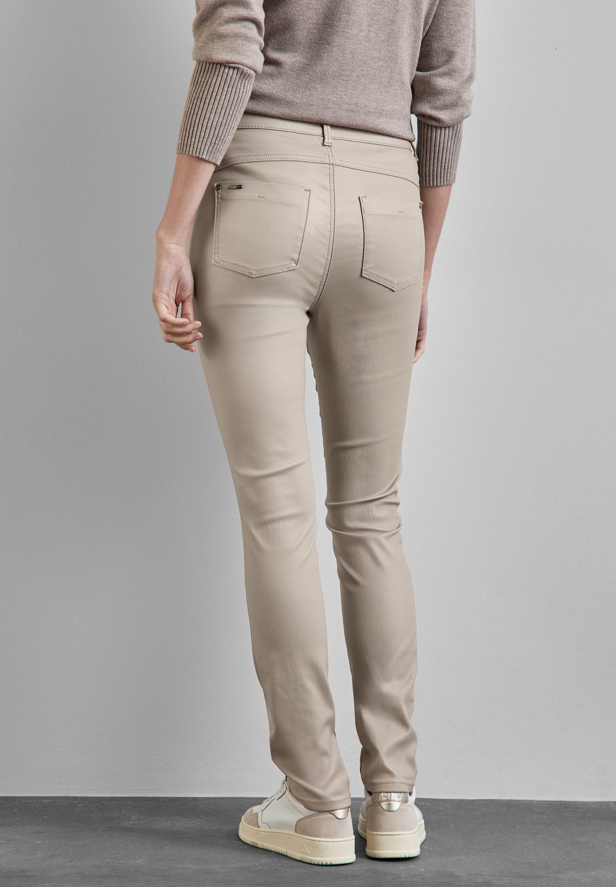 STREET ONE Lederimitathose High Waist