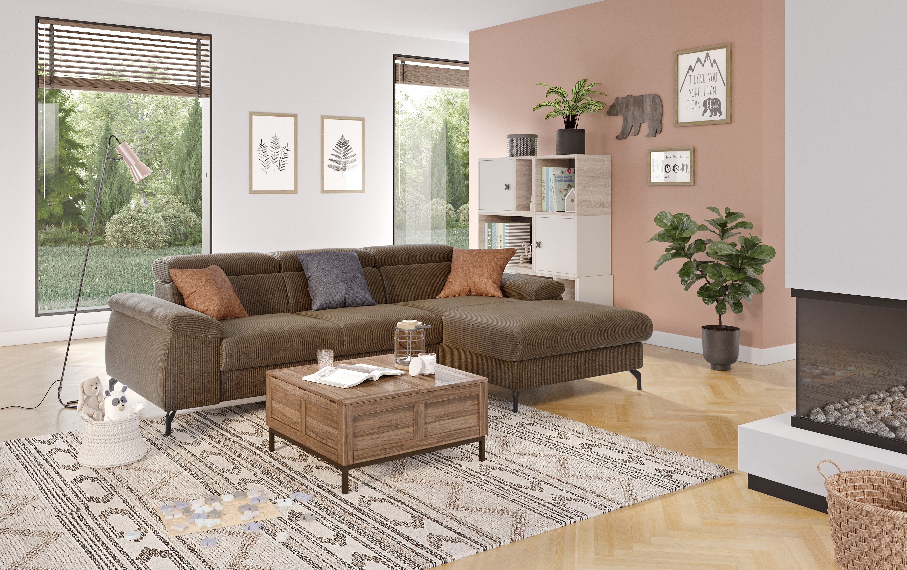 COTTA Ecksofa Kitty L-Form, mit Kopfteilverstellung, günstig online kaufen