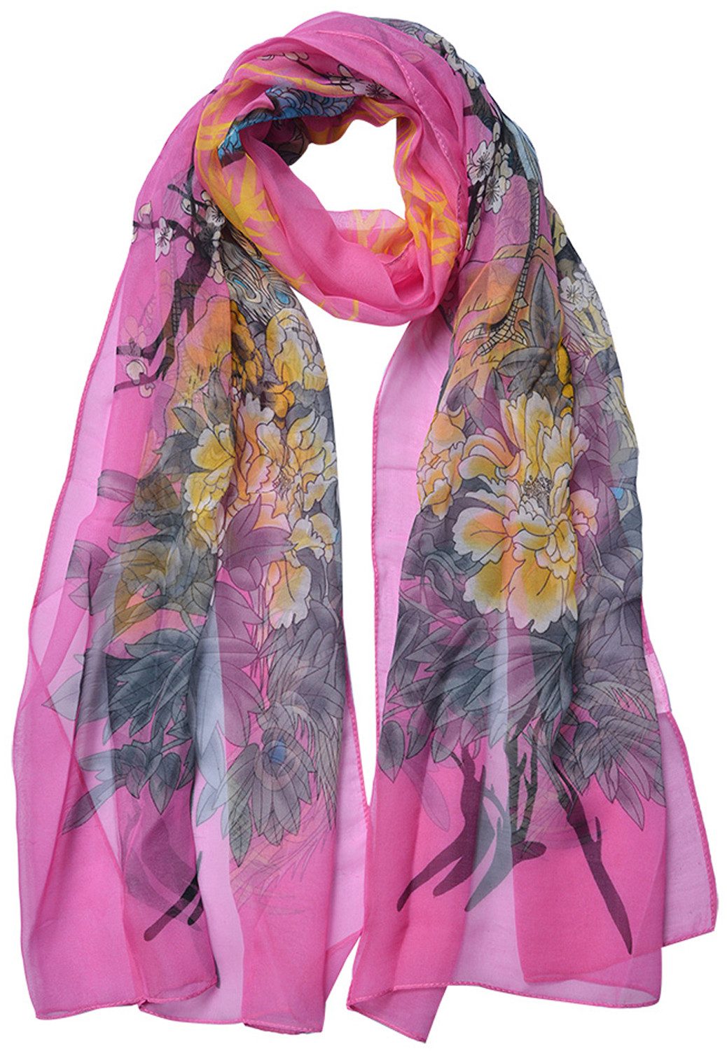 Juleeze Schal Gentle Breeze, (1-St. 1-teilig), leichter Damen Schal mit Blumenmuster