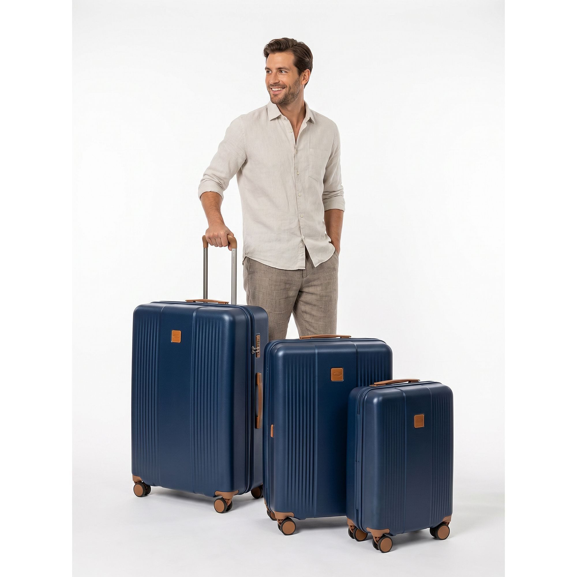 Bric's Trolleyset Ferrara, 4 Rollen, (3-teilig, 3 tlg), Polycarbonat