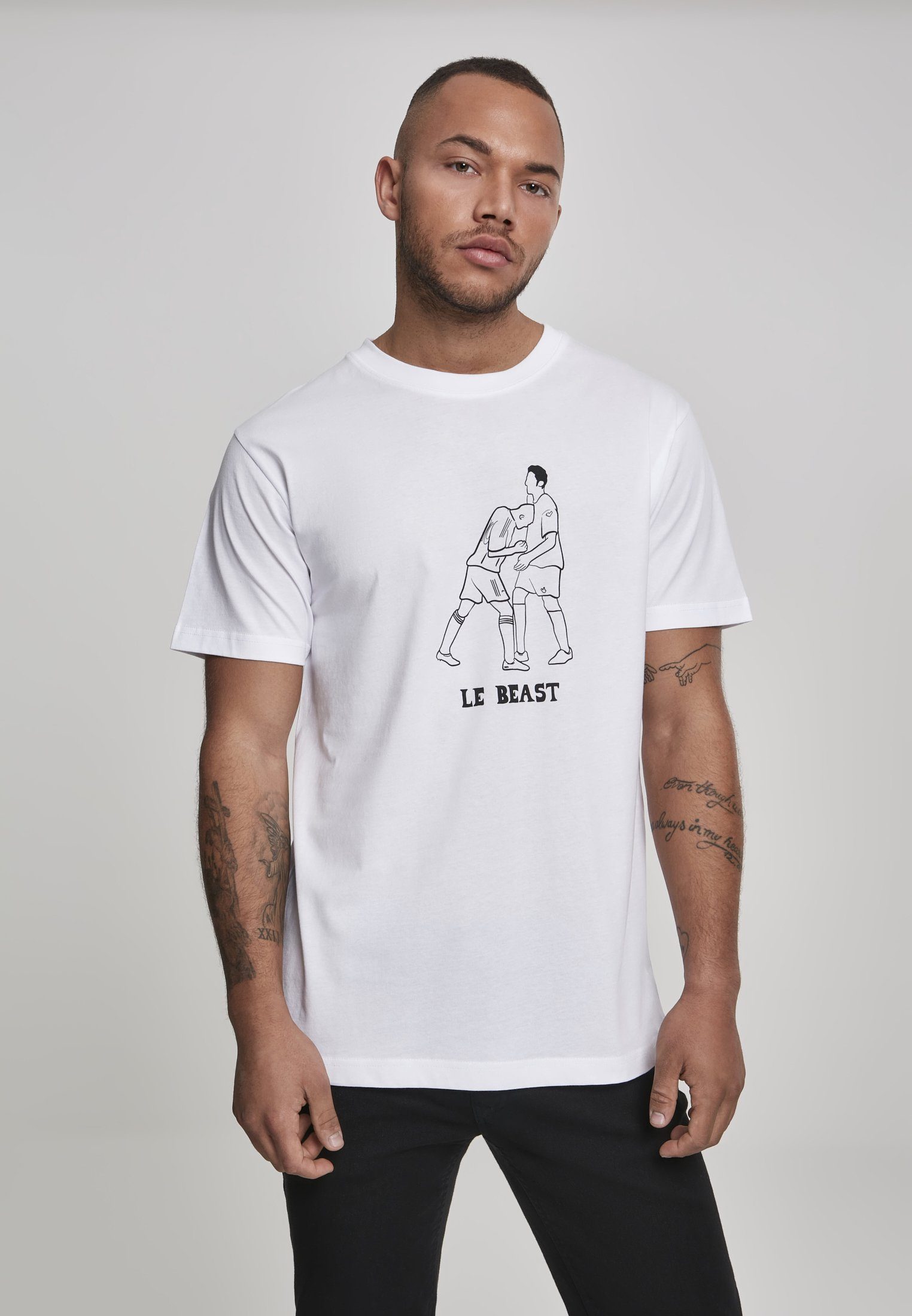 MisterTee T-Shirt Herren Le Beast Tee (1-tlg) MT804 white Le Beast