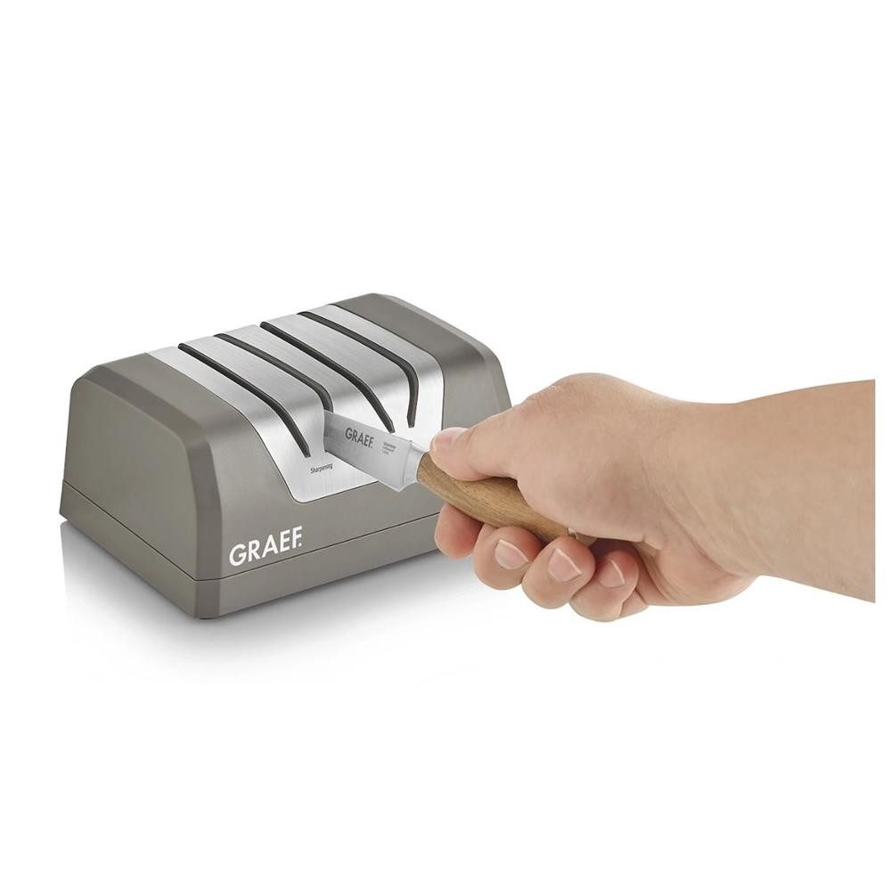 Graef Messerschärfer SG820 Akku Messerschärfer elektrisch mobil kompakt USB-C, 20° Schleifwinkel Profi Diamant hochwertig