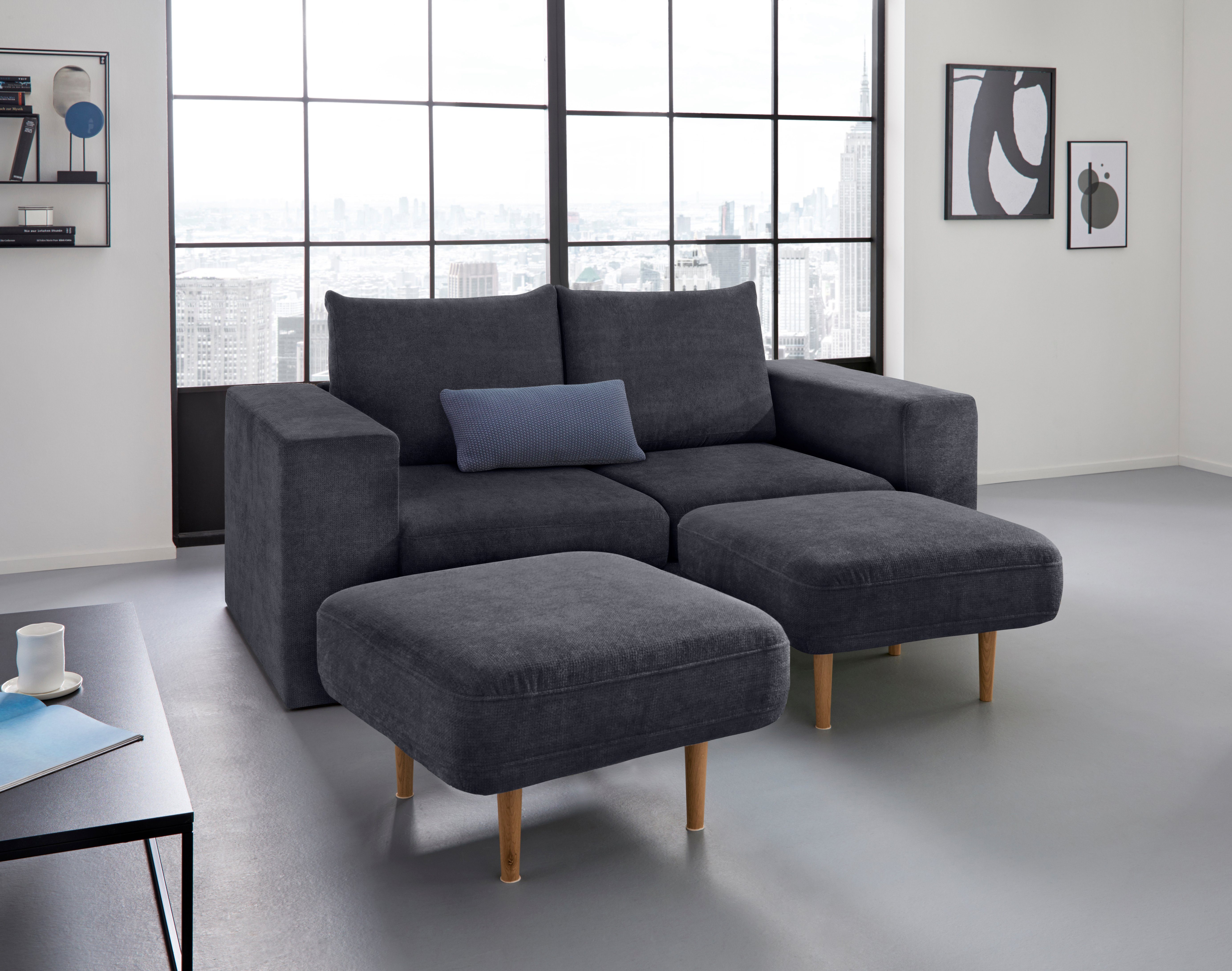 LOOKS by Wolfgang Joop 2,5-Sitzer »Looksv«, Verwandlungssofa: aus Sofa wird  Sofa mit 2 Hockern online kaufen | OTTO