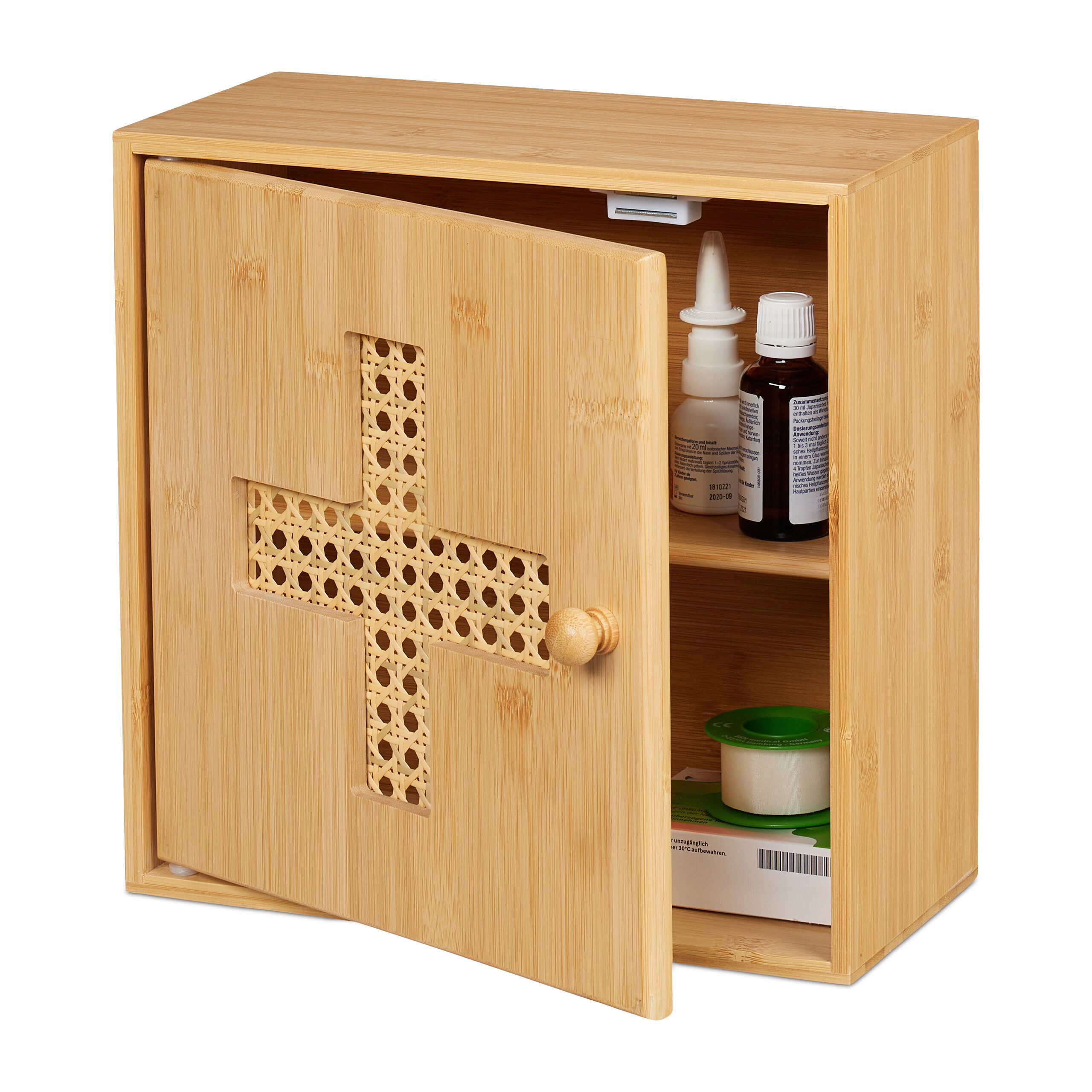 relaxdays Medizinschrank aus Bambus günstig online kaufen