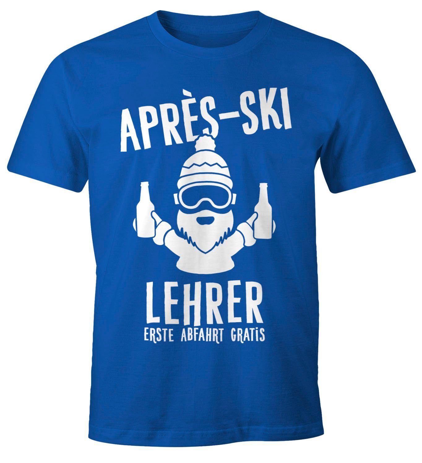 MoonWorks Print-Shirt Après Ski Herren T-Shirt Lehrer Fun-Shirt Moonworks® günstig online kaufen