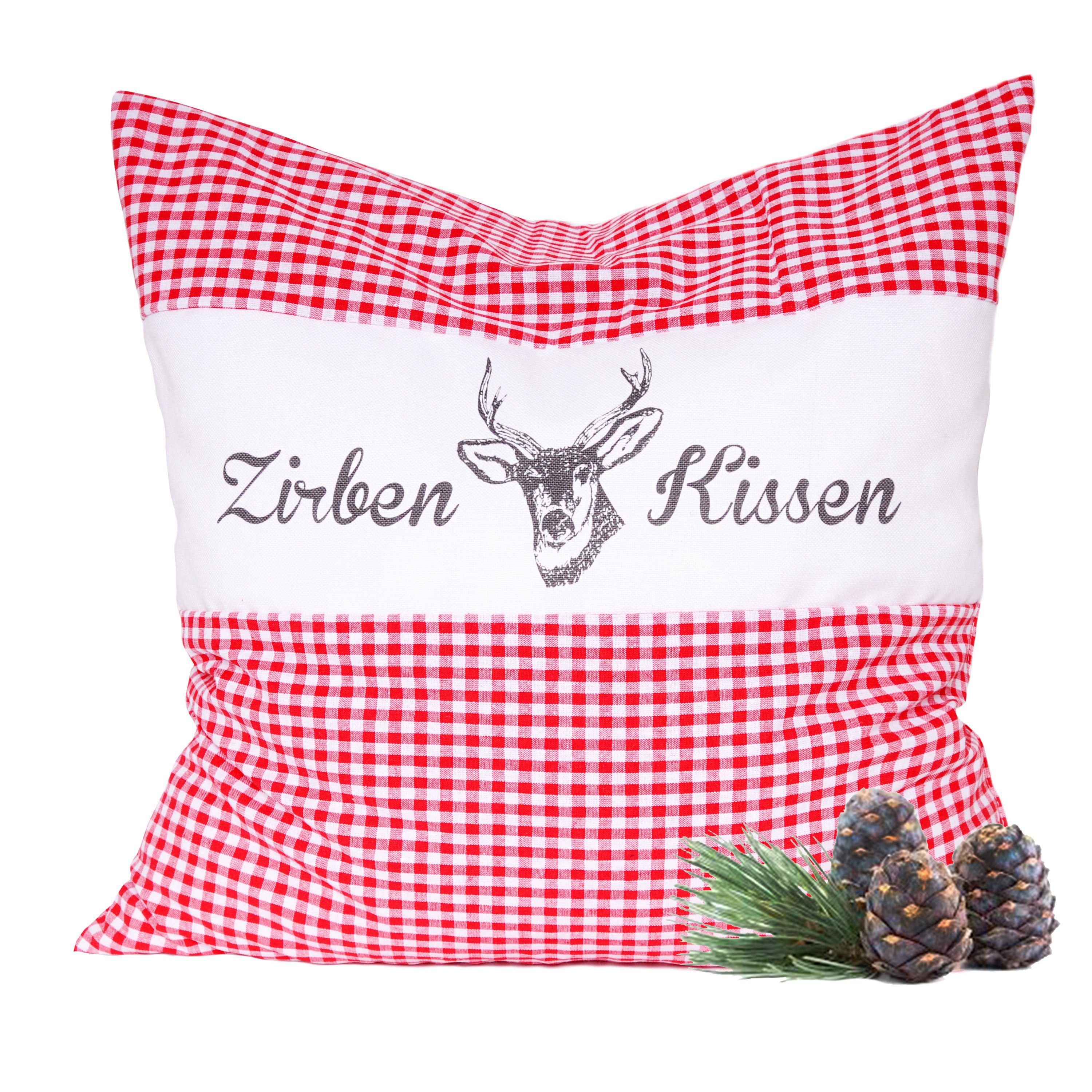 Dr. Berger Zirbenkissen Zirbenkissen Vichy Rot 40 x 40 cm