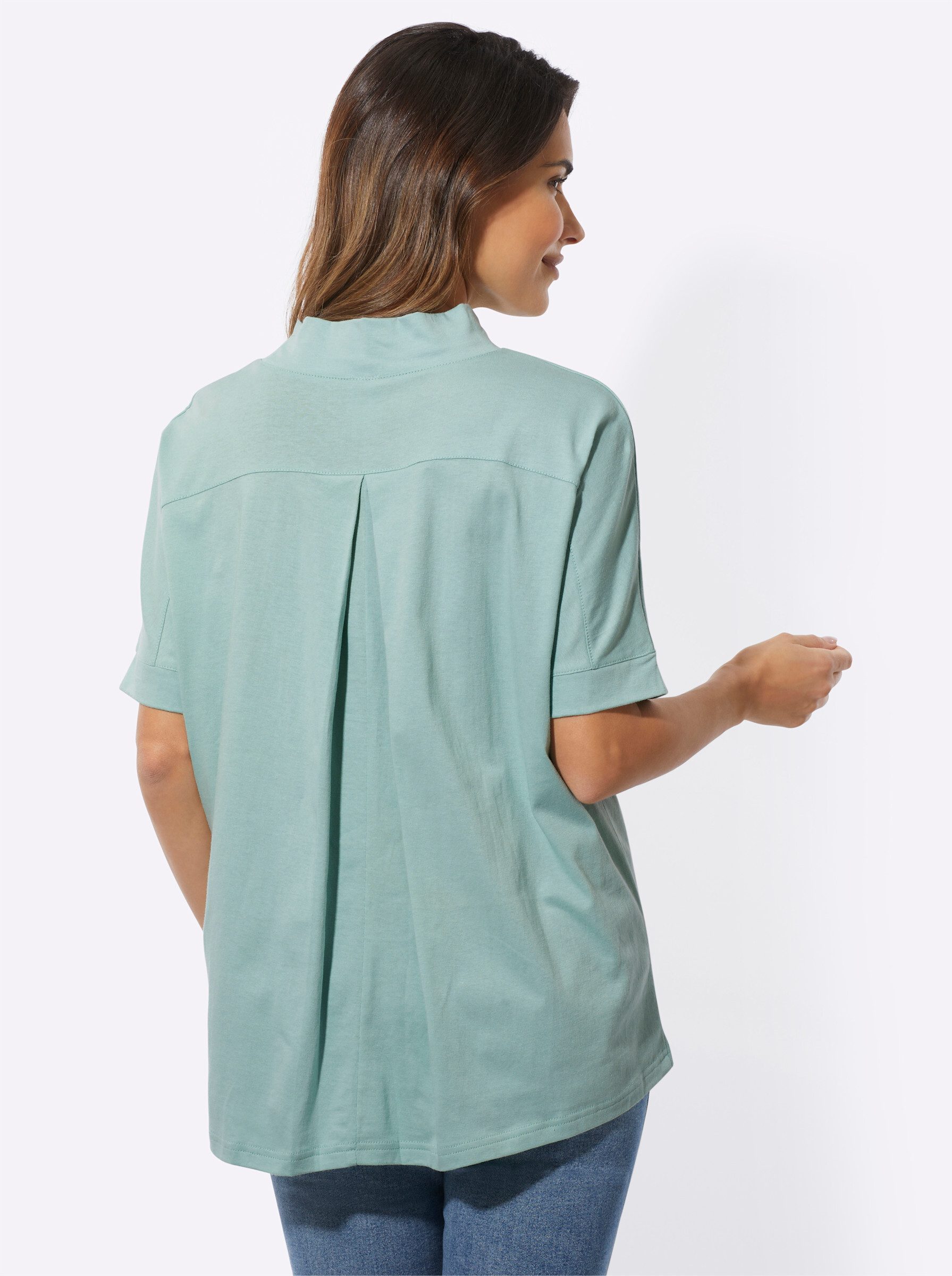 Classic Basics Stehkragenshirt "Kurzarm-Shirt" 1 Stk. tlg. günstig online kaufen