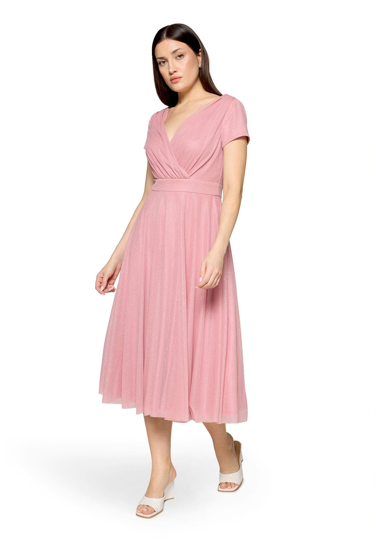 Vera Mont Cocktailkleid Damen im Glitzer-Look Stoff