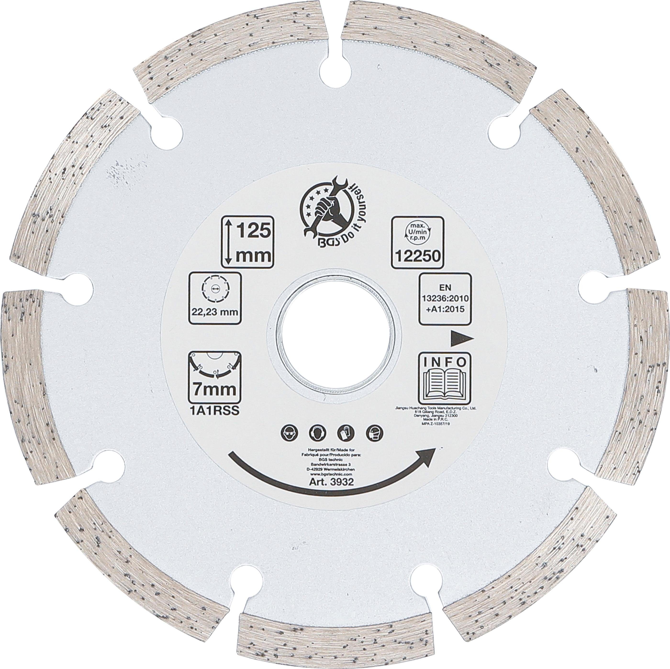 BGS technic Trennscheibe Segment-Trennscheibe, Ø 125 mm