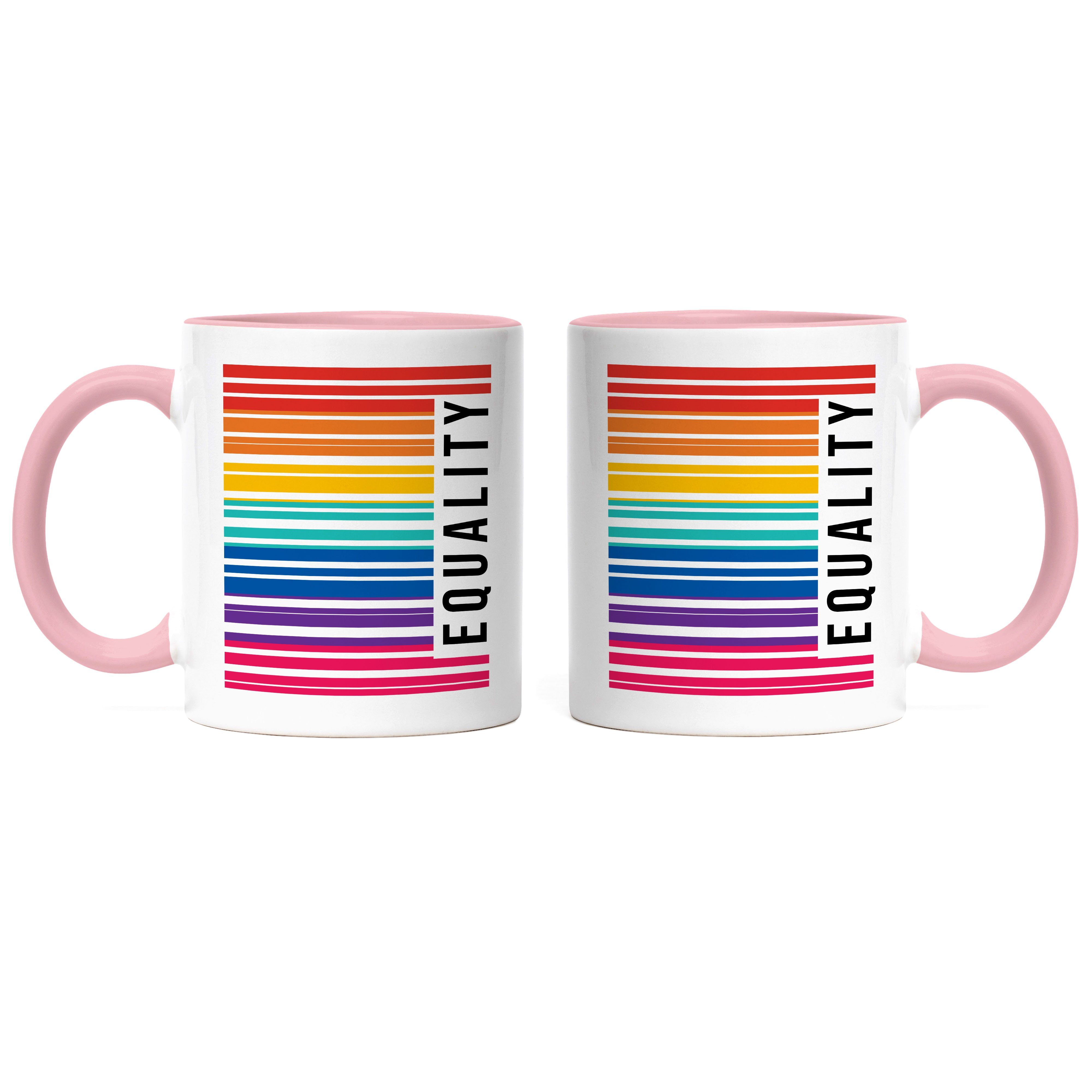 LGBTQ Homosexuell Hey!Print Regenbogen Pride CSD Geschenk Gay Barcode Tasse Equality LGBT Queer Rosa Tasse Week Pride LGBT