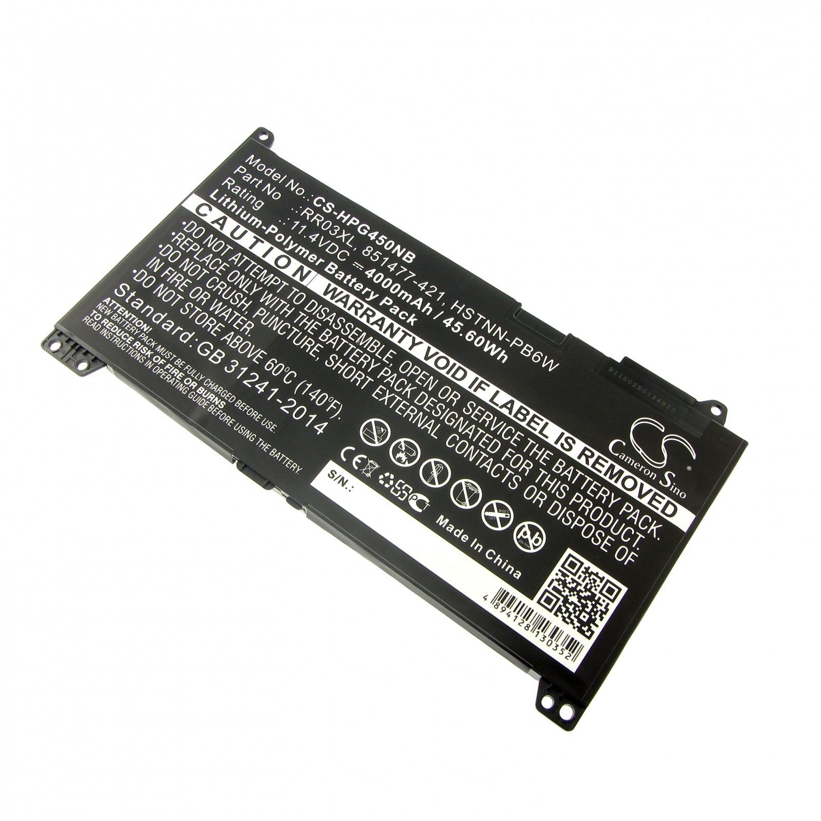 MTXtec Akku typ HP 851477-421 für ProBook 430 G4,440 G4, 450 G4, 470 G4 Laptop-Akku, 43 Wh, Zellen, Lithium-Polymer (LiPoly)