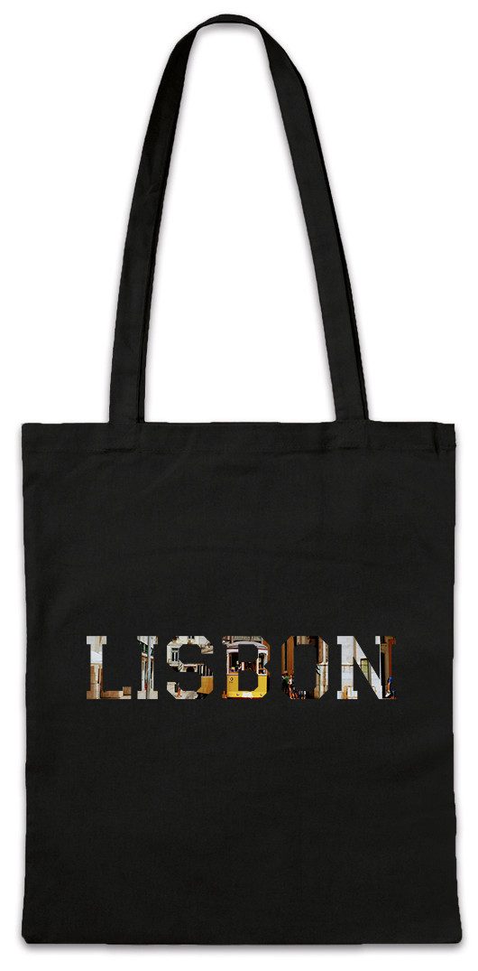 Urban Backwoods Beuteltasche Lisbon Stofftasche Lissabon Skyline Portugal Stadt City Ville Fußball (1-tlg), Urlaub Holiday Vacation Hauptstadt