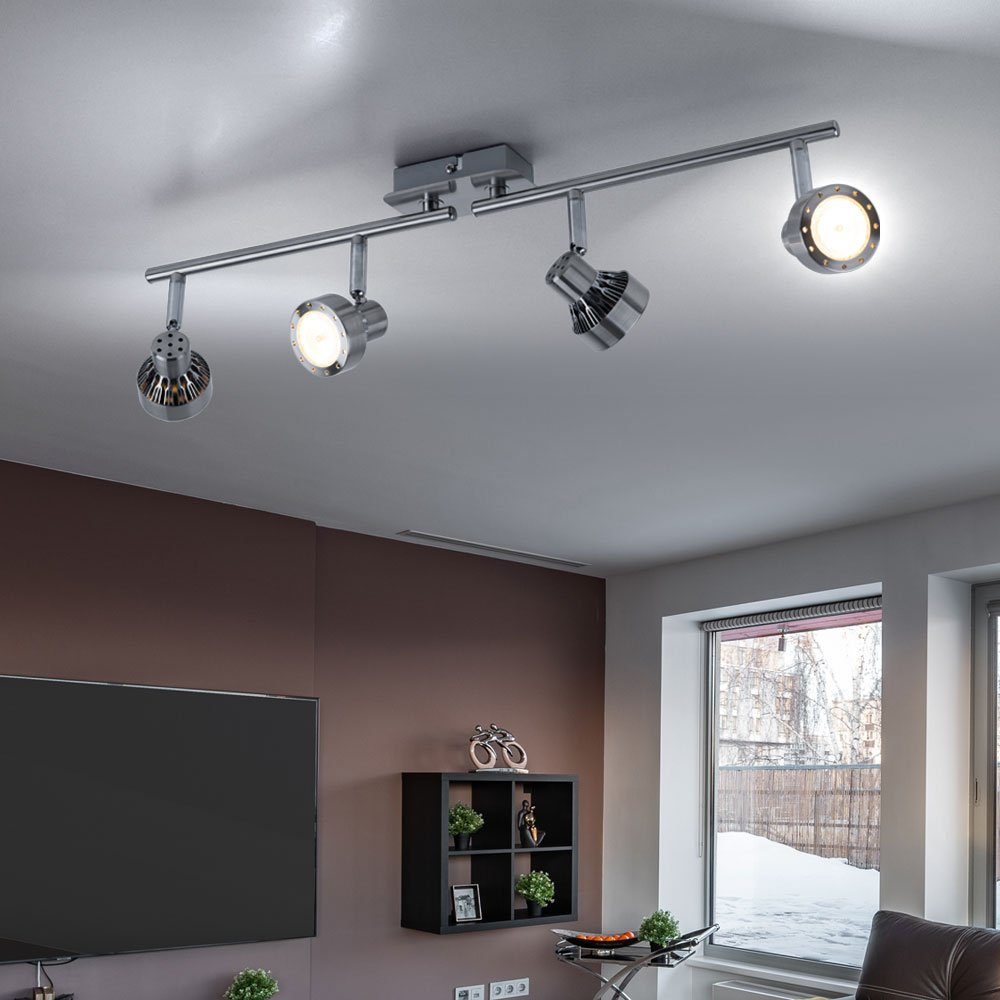 Deckenleuchte, schwenkbar Deckenstrahler Spots LED inklusive, Warmweiß, LED Deckenleuchte etc-shop Leuchtmittel