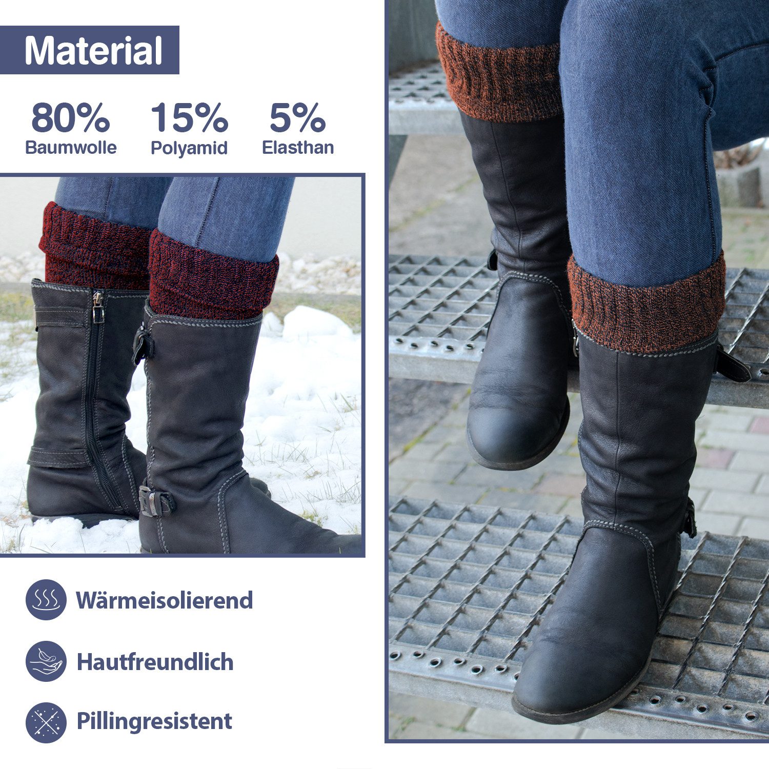 Footstar Thermosocken Damen Frottee Socken (6 Paar) Winter THERMO Socken