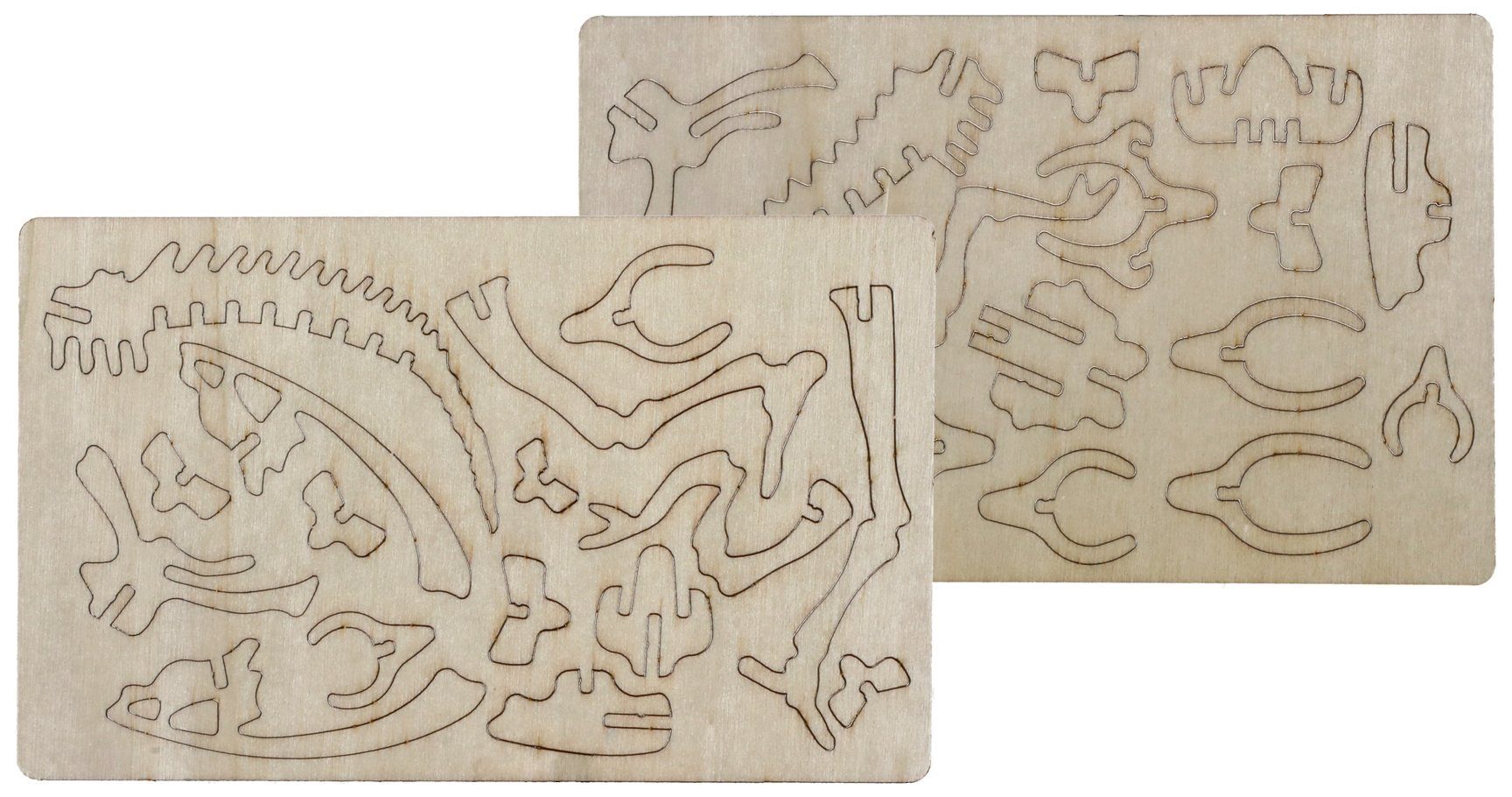 Meinposten 3D-Puzzle 3D-Puzzle Dinosaurier Holz Natur 3D Holzpuzzle Dino, Puzzleteile