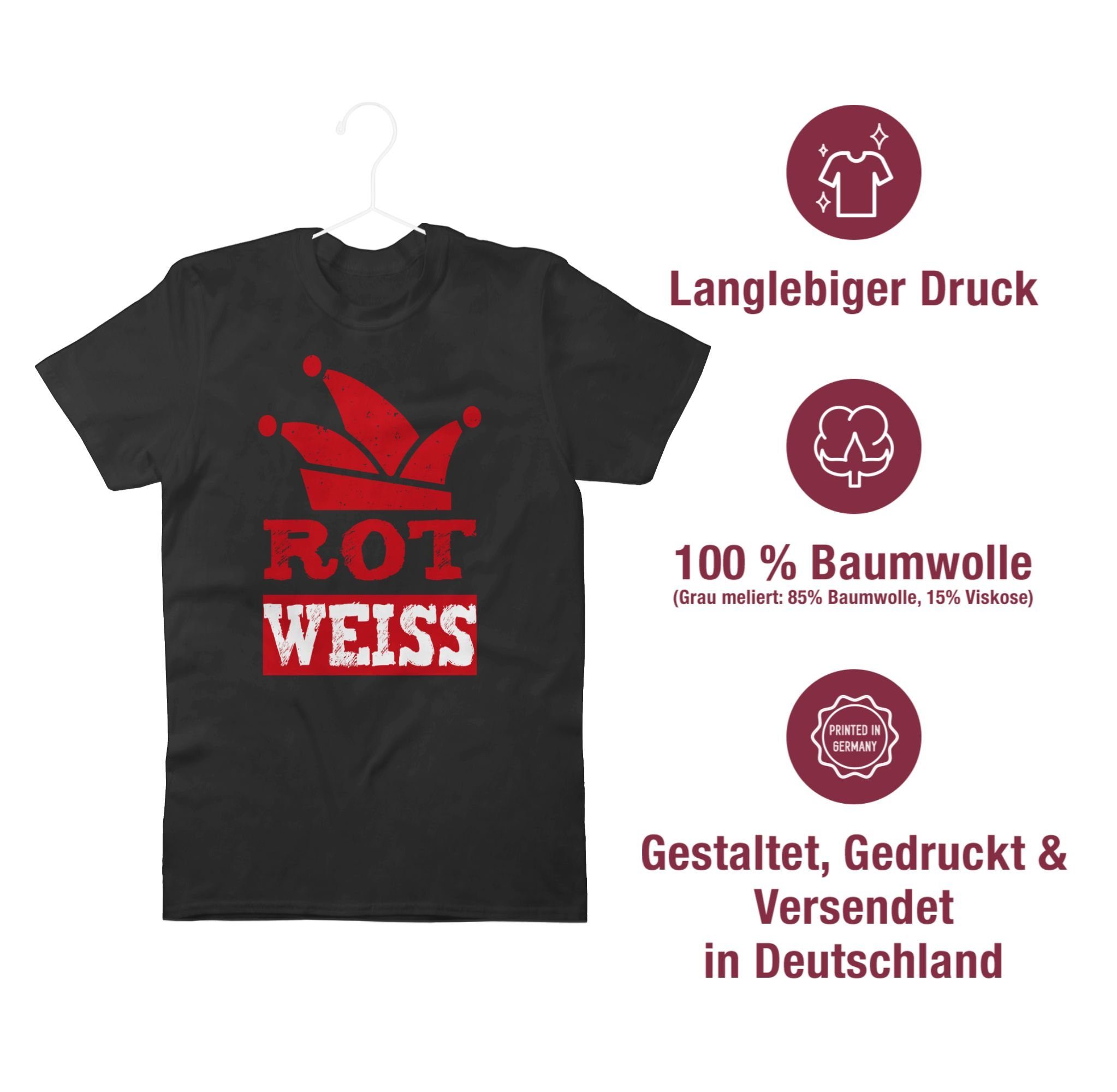 Rot Fasching T-Shirt & Köln Karneval 2 Weiss Shirtracer Schwarz