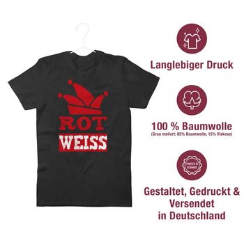 Shirtracer T-Shirt Rot Weiss Köln Karneval & Fasching