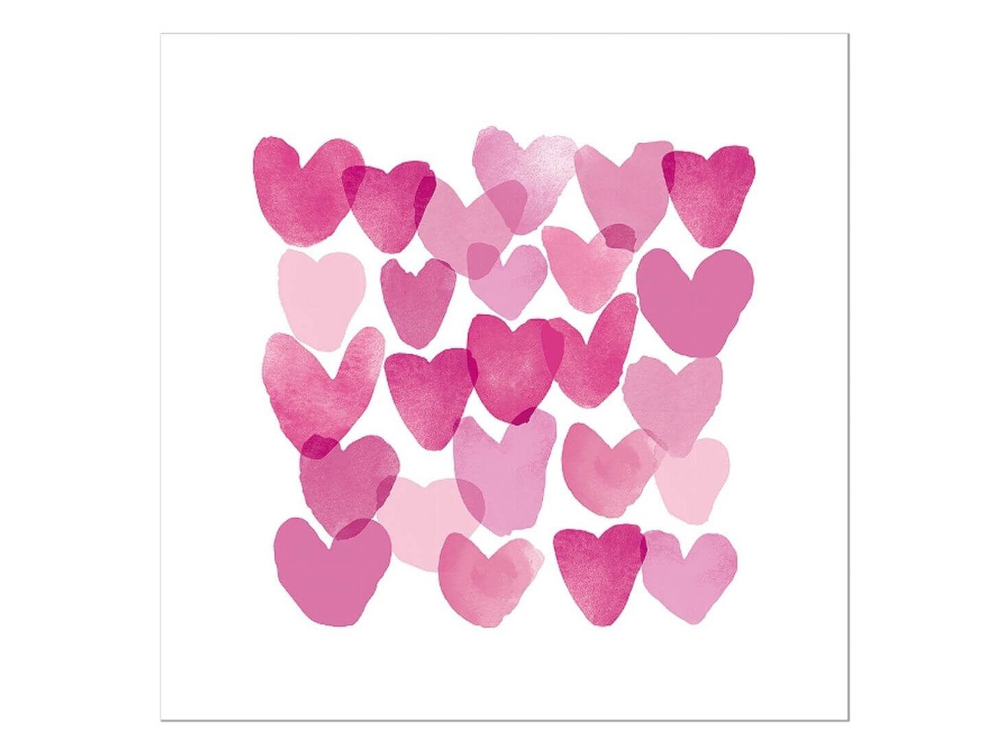 ARTEBENE Papierserviette Serviette Herzen Rosa