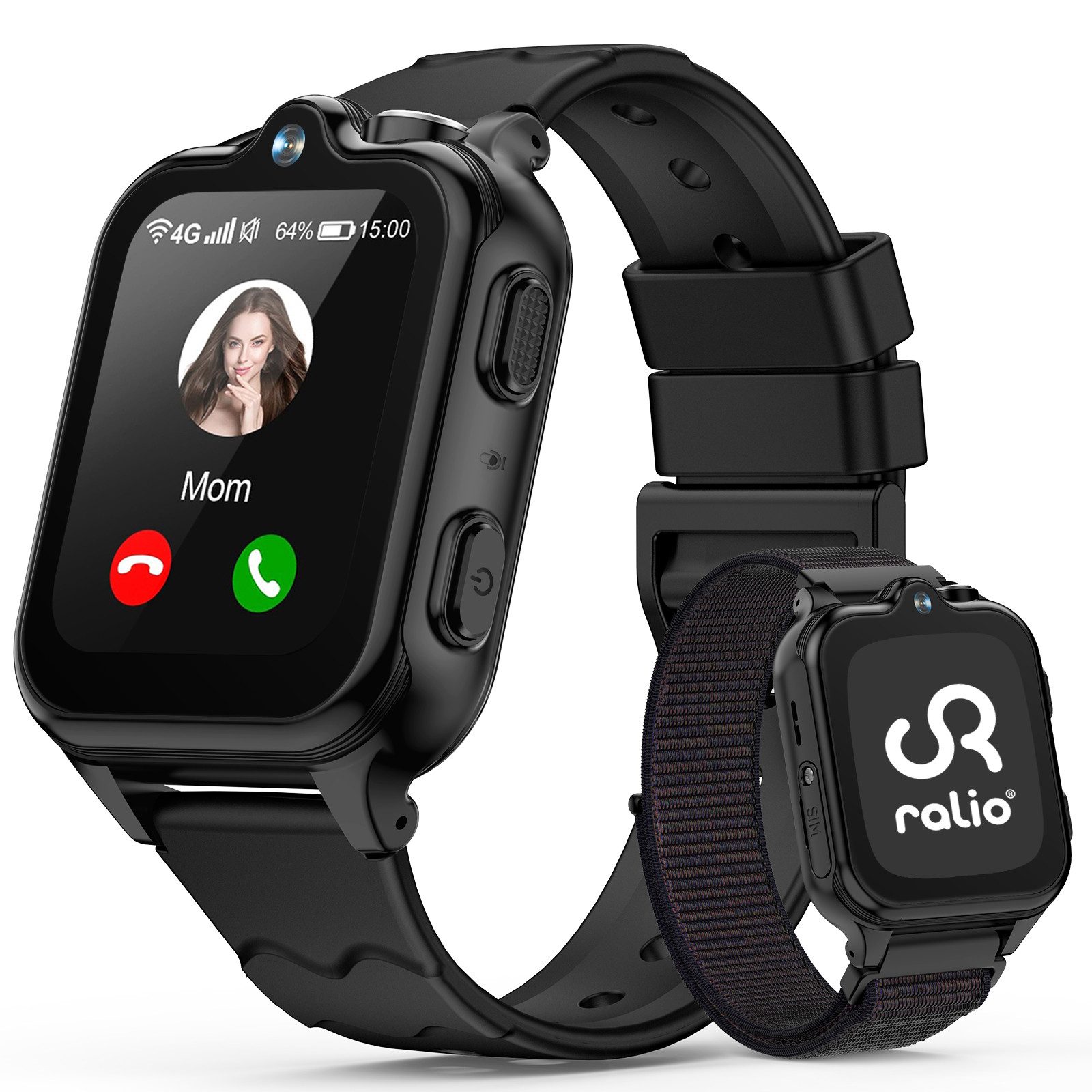 Ralio R5 Ultra 2026 4G Smartwatch Kinder mit GPS, 2+16 GB Großem Speicher Smartwatch (2MP Front + 5MP Rück, mehrere Sportmodi cm/1,72 Zoll) 900mAh Akku, SOS, Schulmodus, Perfekte Geschenke für Kinder – Sicherheit & Freiheit im Alltag.