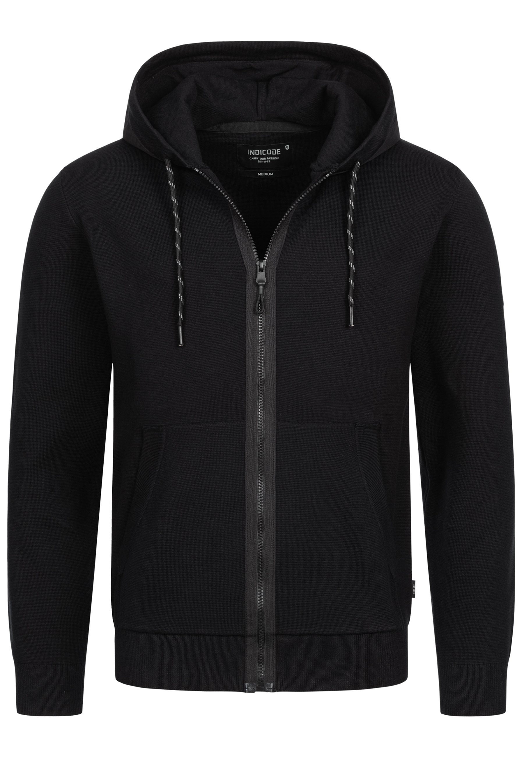 Sweatjacke Black Indicode Reilly