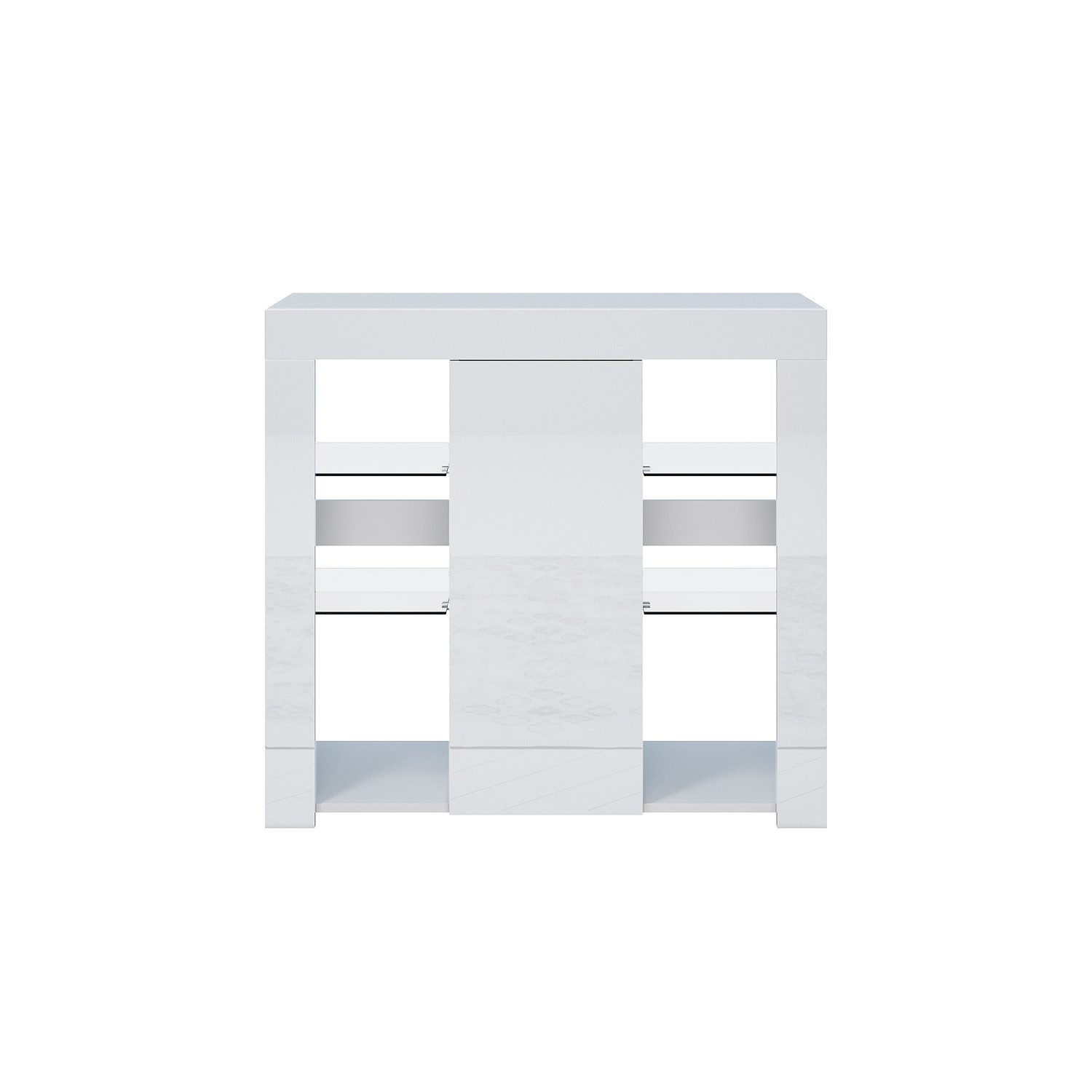 SONNI Kommode Modernes minimalistisches Sideboard mit LED, Erhältlich in zwei Farben