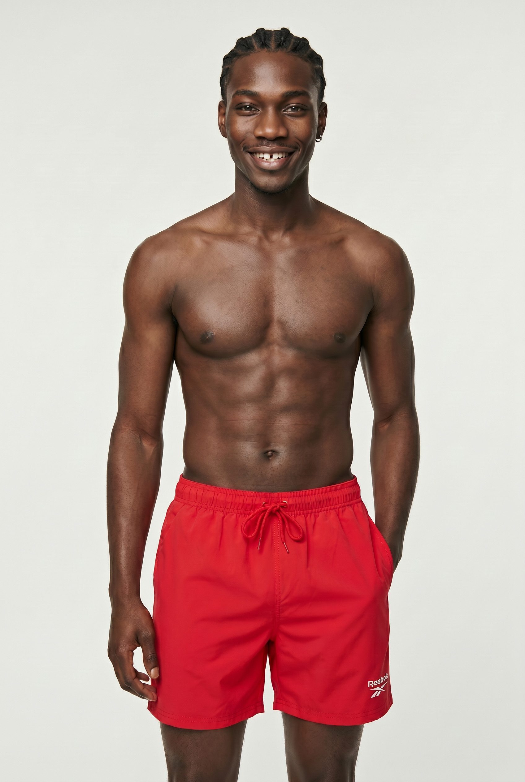 Reebok Badeshorts "Yale" mit Kordelzug und elastischem Bund, mit Logo, basic