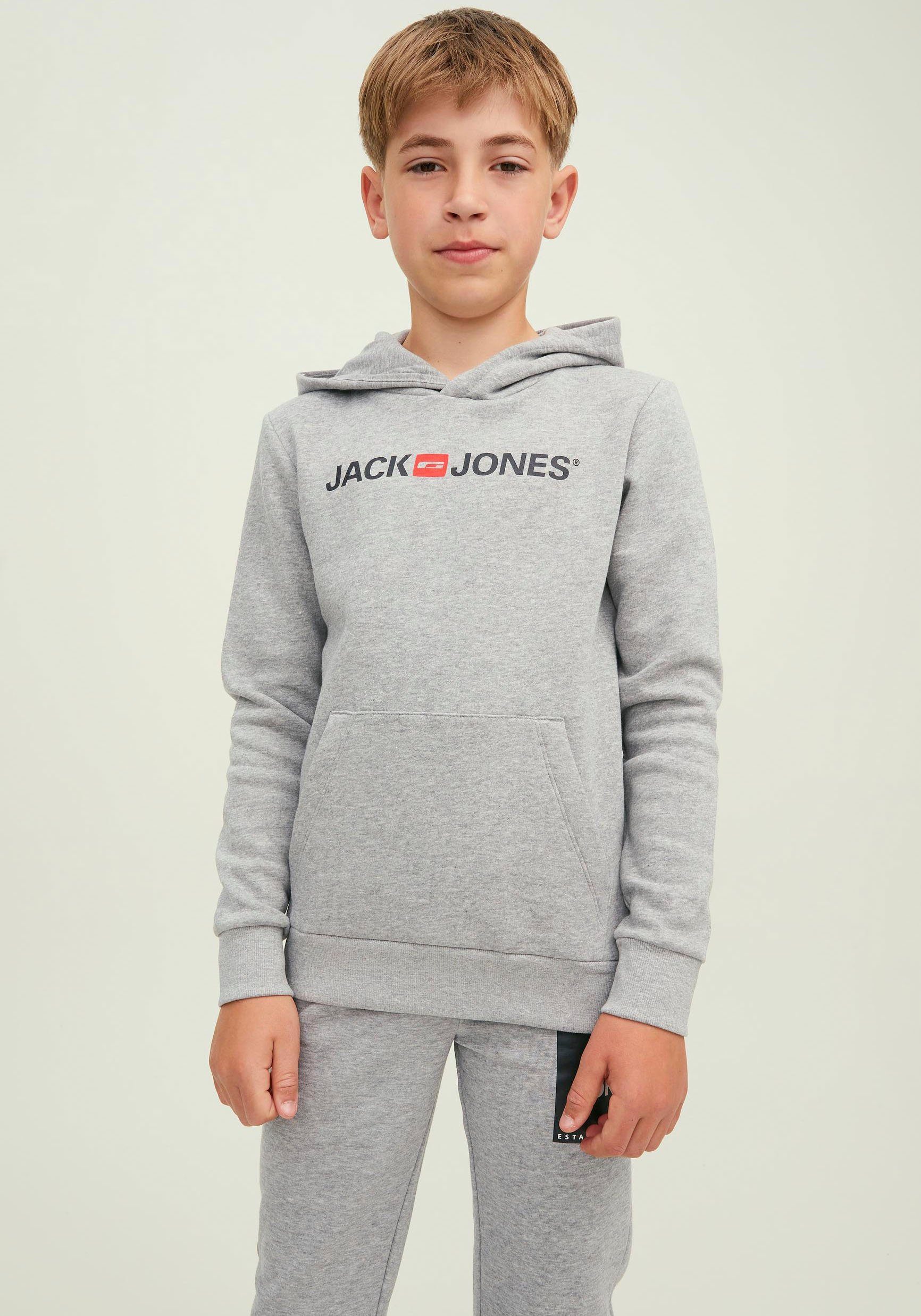 Jack & Jones Kapuzensweatshirt Junior Grau-2