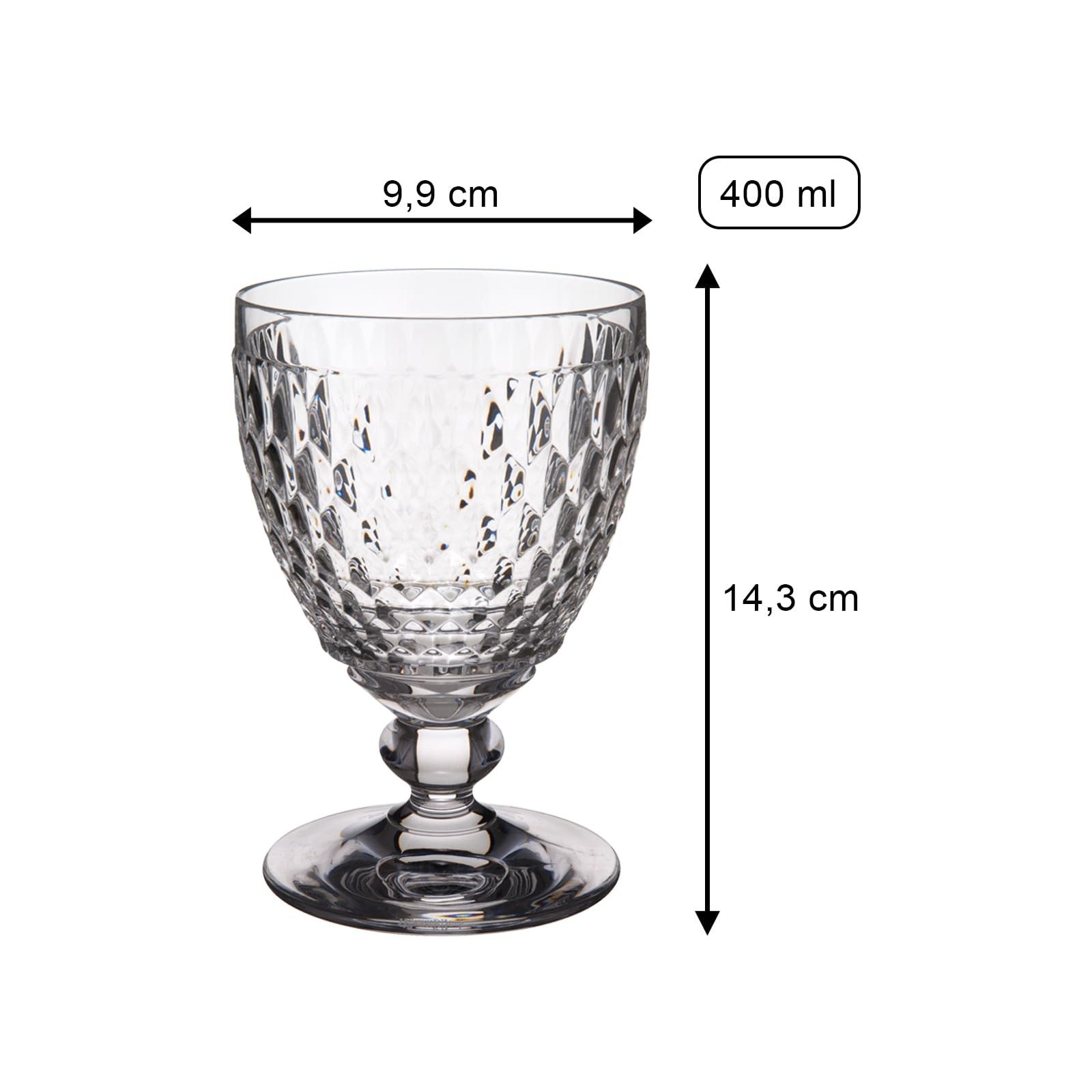 Villeroy & Boch Glas Boston Coloured Wassergläser 400 ml 4er Set, 4-tlg., Glas