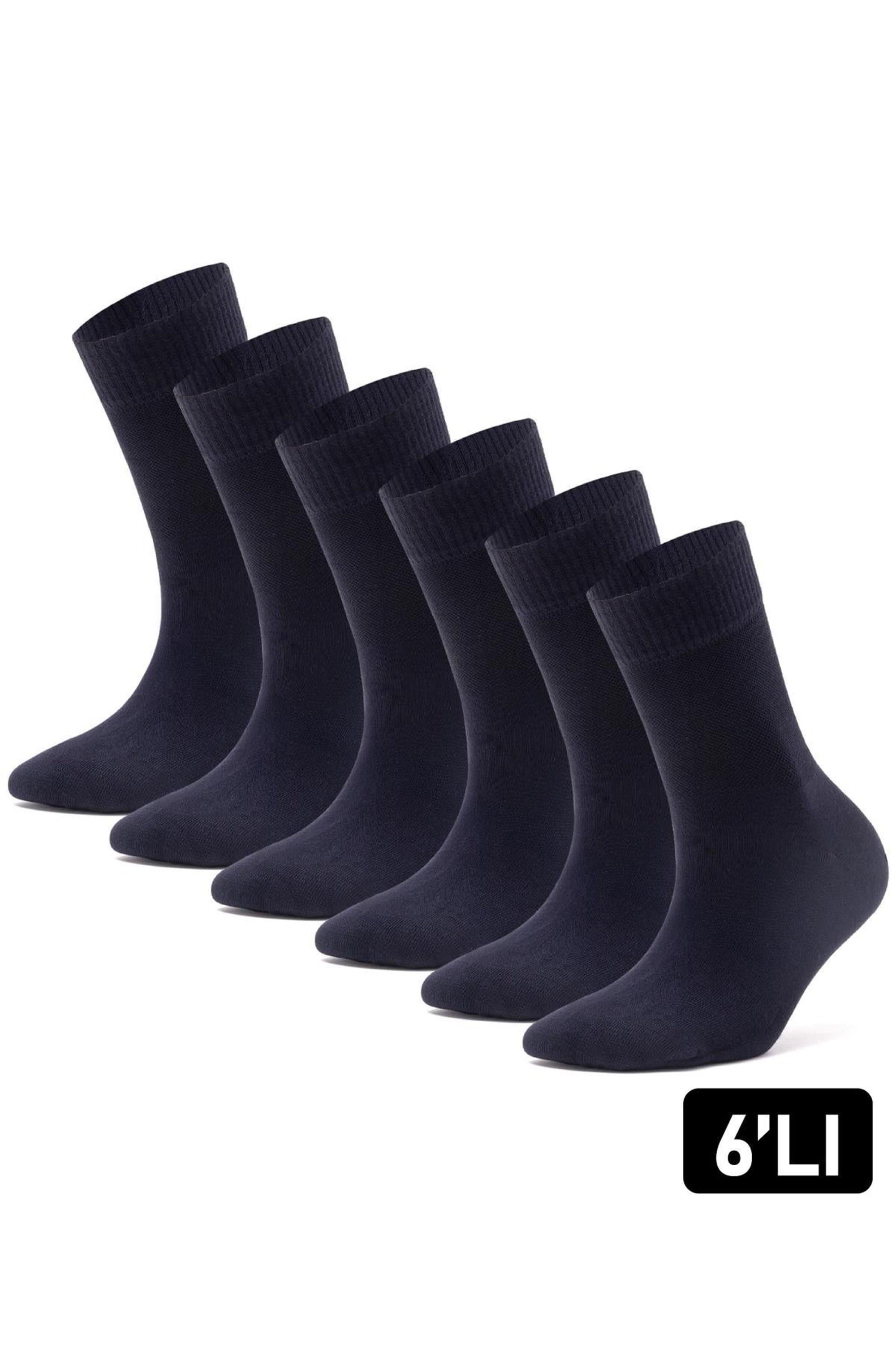 öts Herren 6er-Pack Bambus Socken, diabetikerfreundlich Slipper
