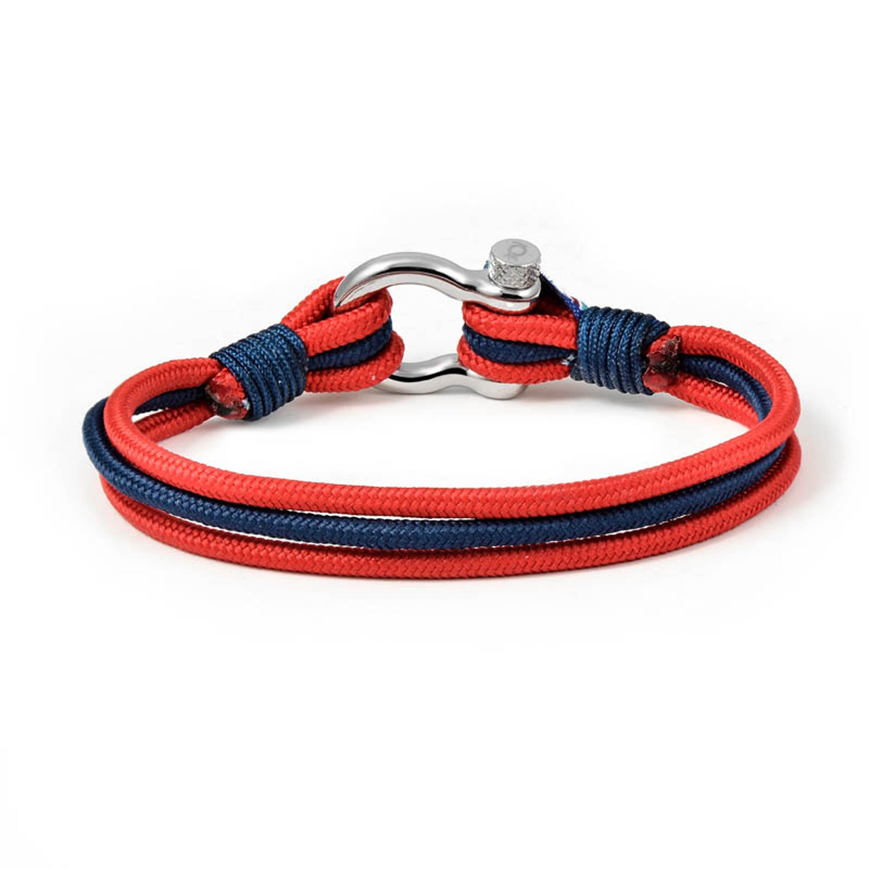 UNIQAL.de Armband Maritime Armband handgefertigt) Segeltau aus style, verschluss Segeltau, Schäckel "SUNSET" nautics nautics, Moana (Edelstahl, Casual