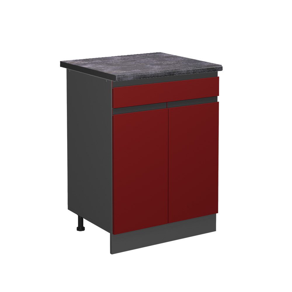 Vicco Unterschrank R-Line, Rot/Anthrazit, 60 cm, günstig online kaufen