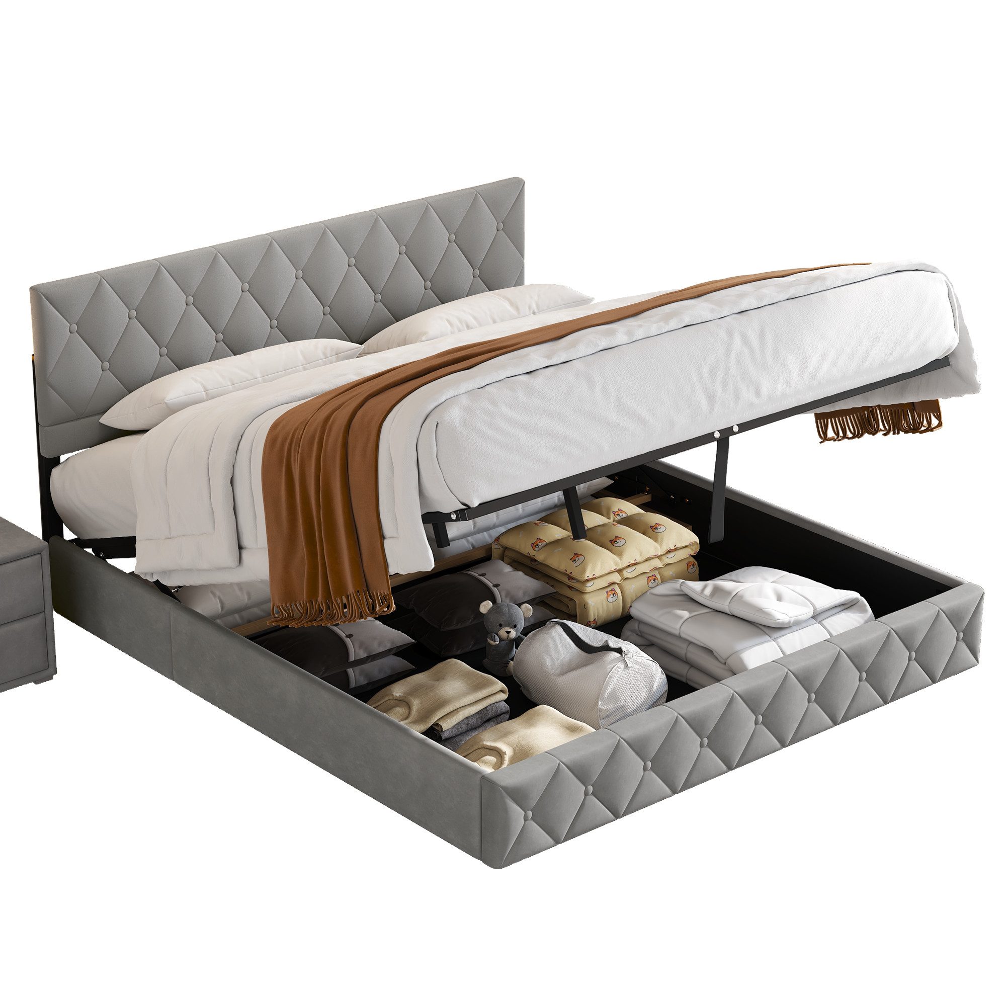 REDOM Polsterbett Funktionsbett (Ergonomisches Design, Stilvoll günstig online kaufen