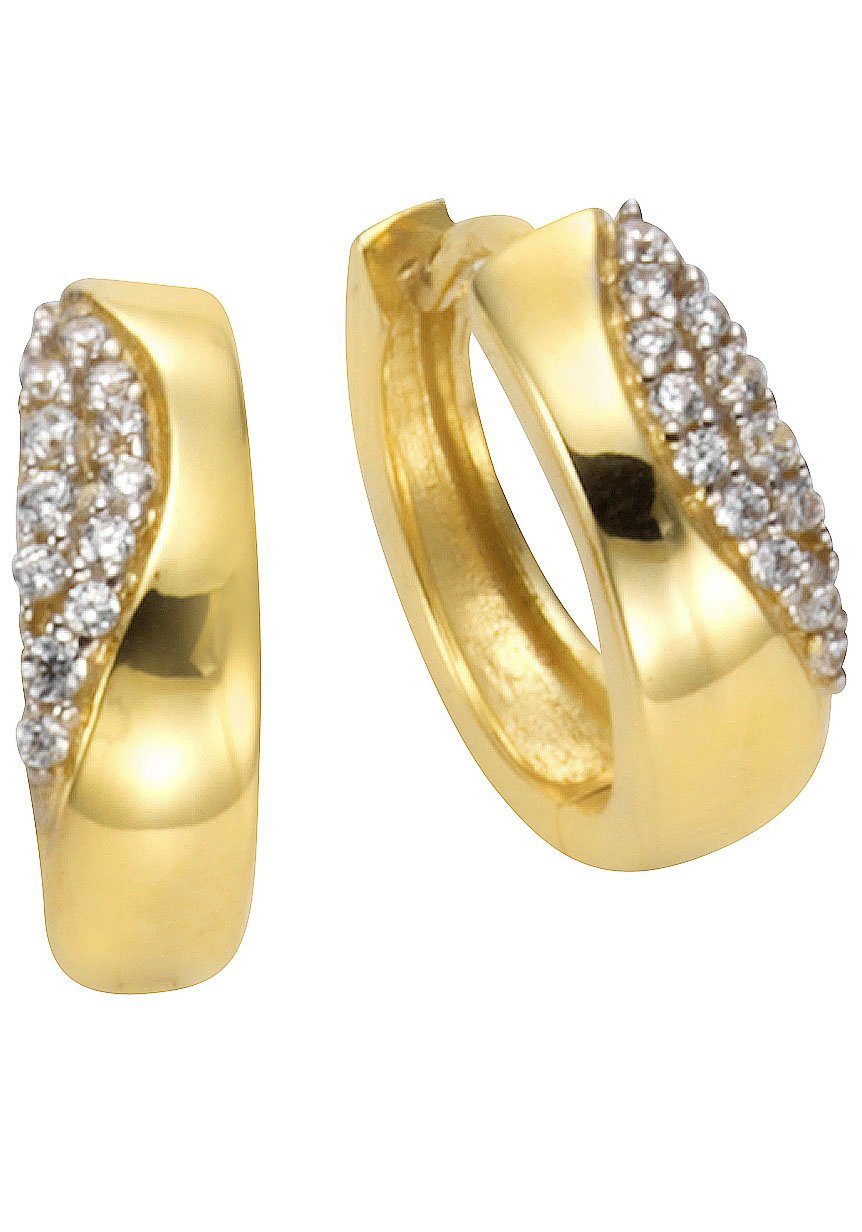 Paar Creolen Schmuck Geschenk Gold 333