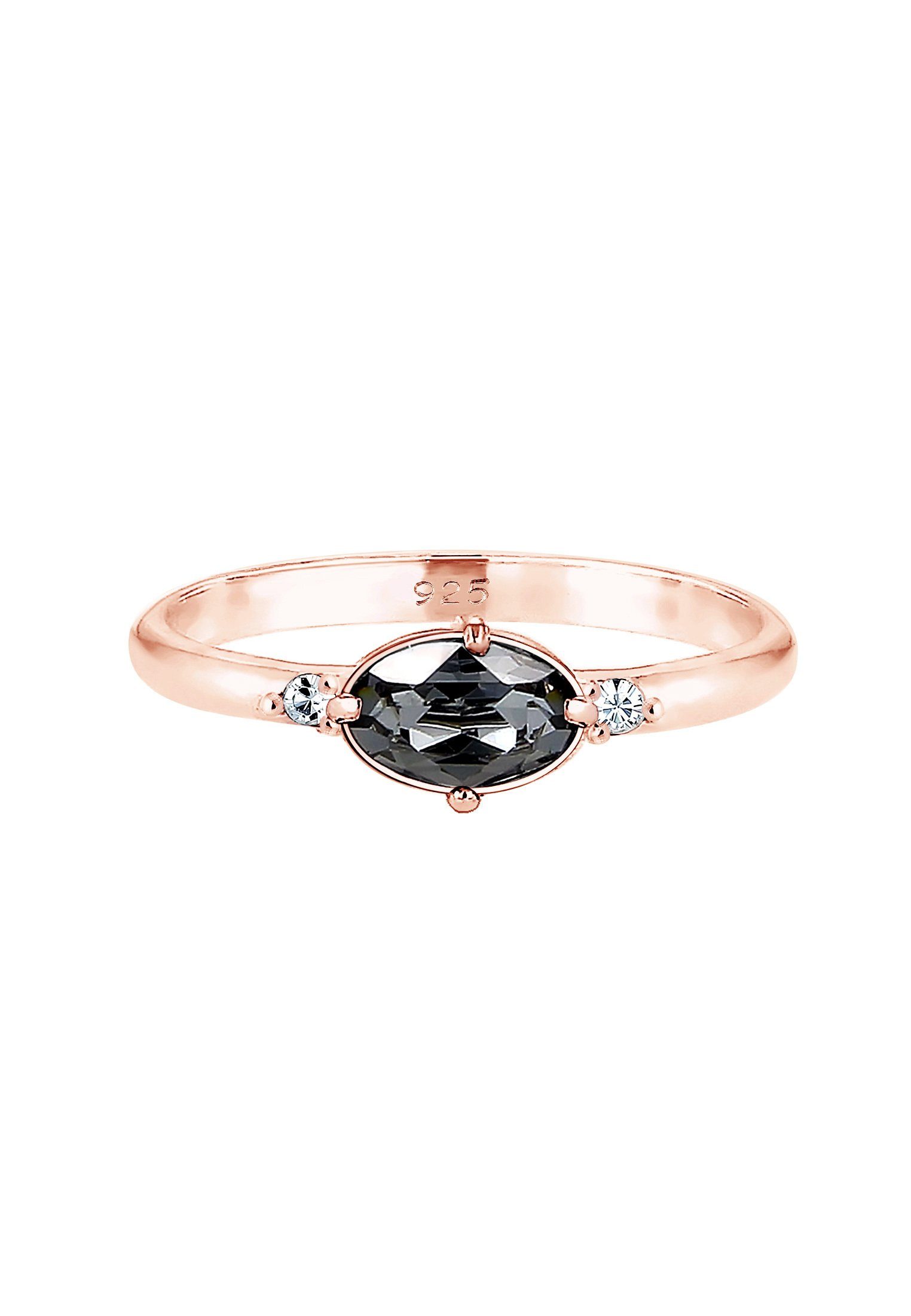 Elli Verlobungsring 925 Kristalle Bandring Silber Rosegold