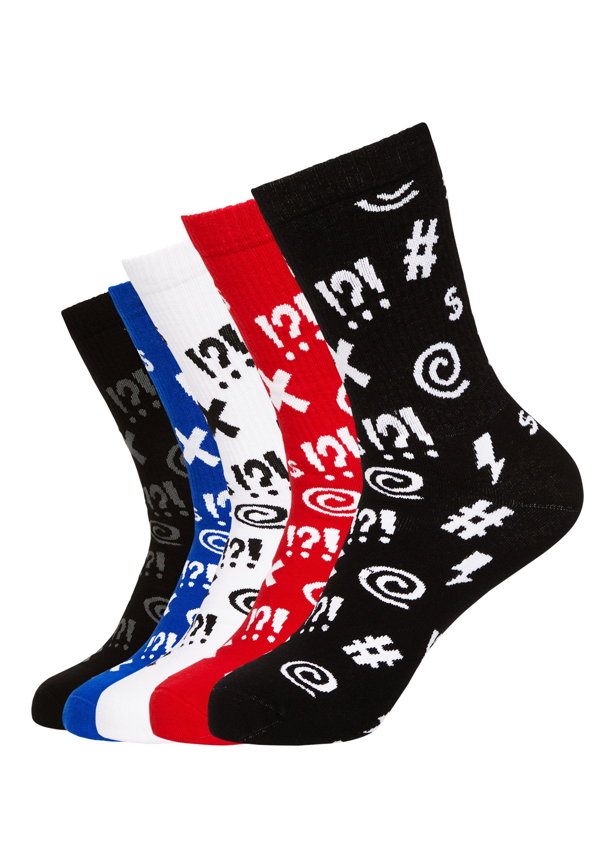 Mxthersocker Socken ESSENTIAL - BEEPS ALL OVER (5-Paar) mit trendigem Schriftzug