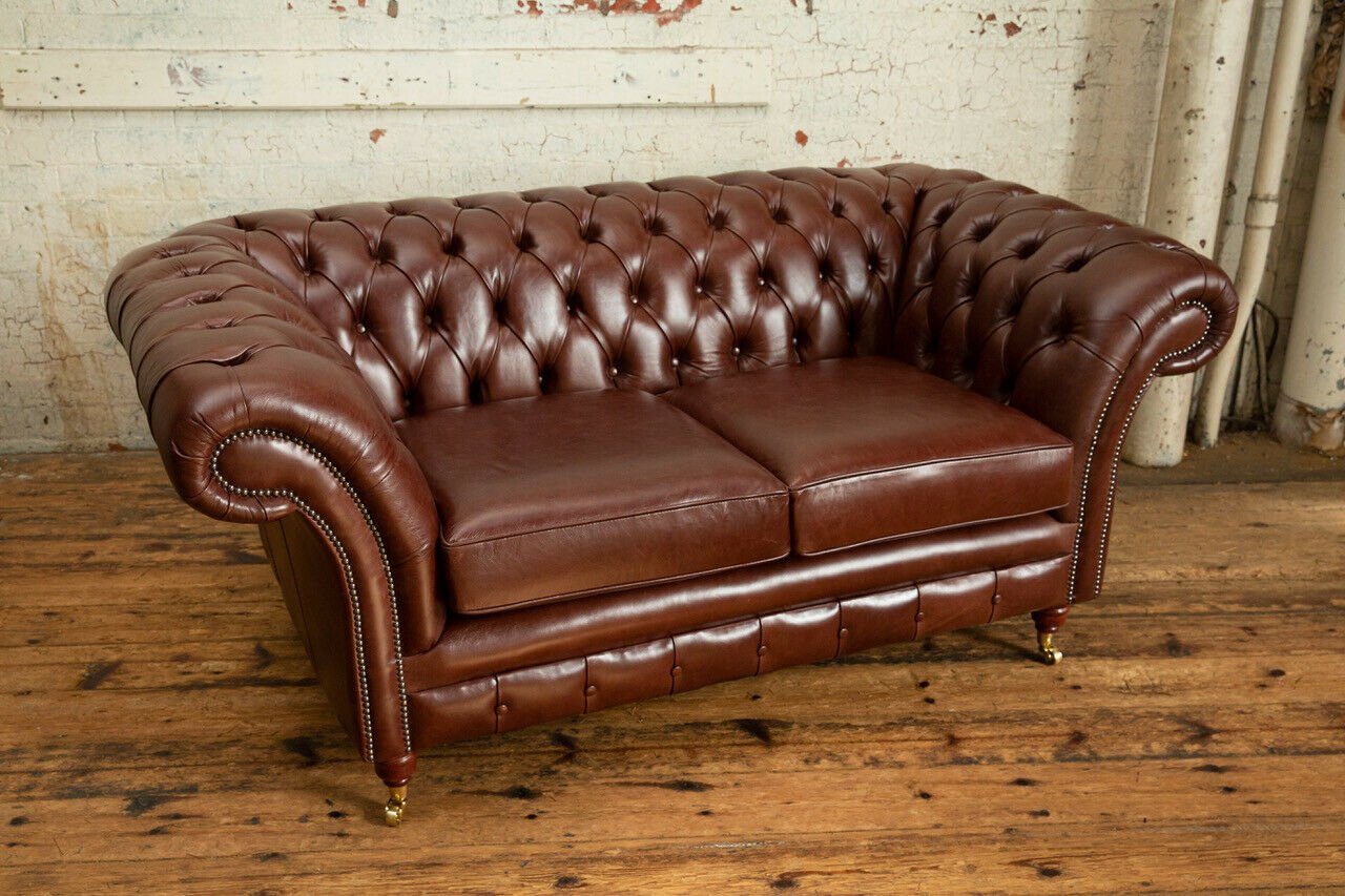 Chesterfield-Sofa, Sofas Couch Ledersofa JVmoebel Klassische Chesterfield Zweisitzer Sofa