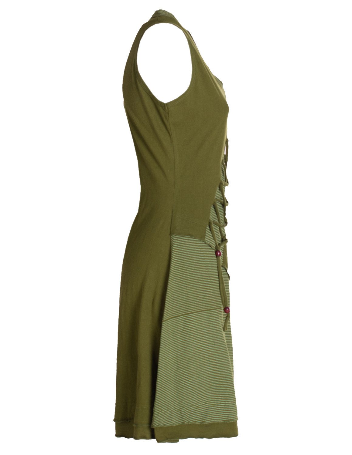 Vishes Sommerkleid Asymmetrisches Damen Sommer Kleid Baumwoll-Keid Shirt-Kleider Hippie, Goa, Elfen Style